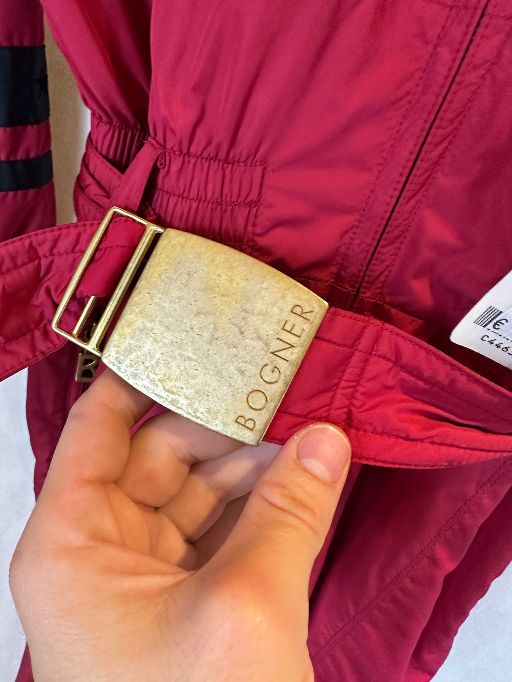 Vintage Skioverall von BOGNER komplett NEU in rot