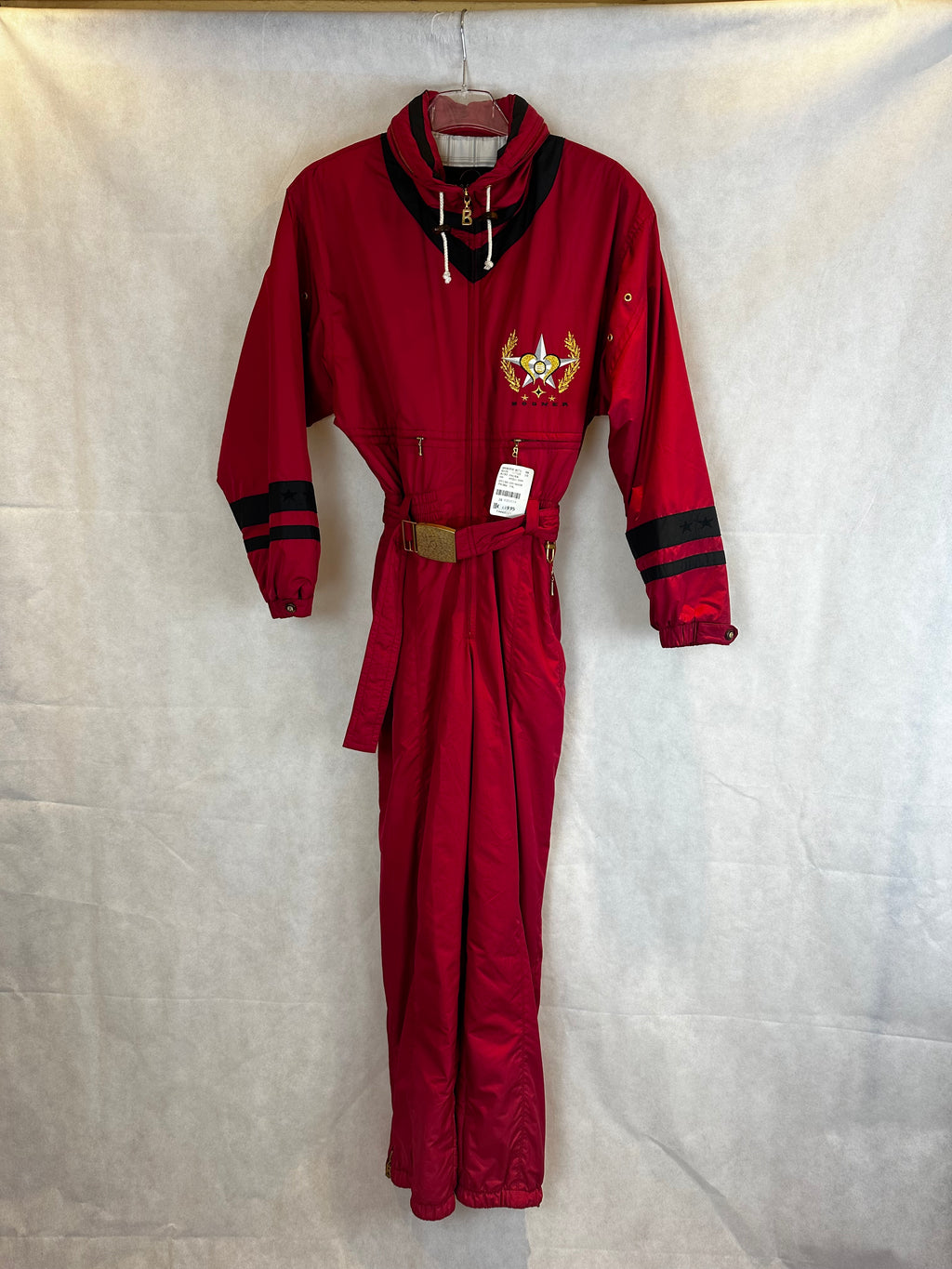 Vintage Skioverall von BOGNER komplett NEU in rot