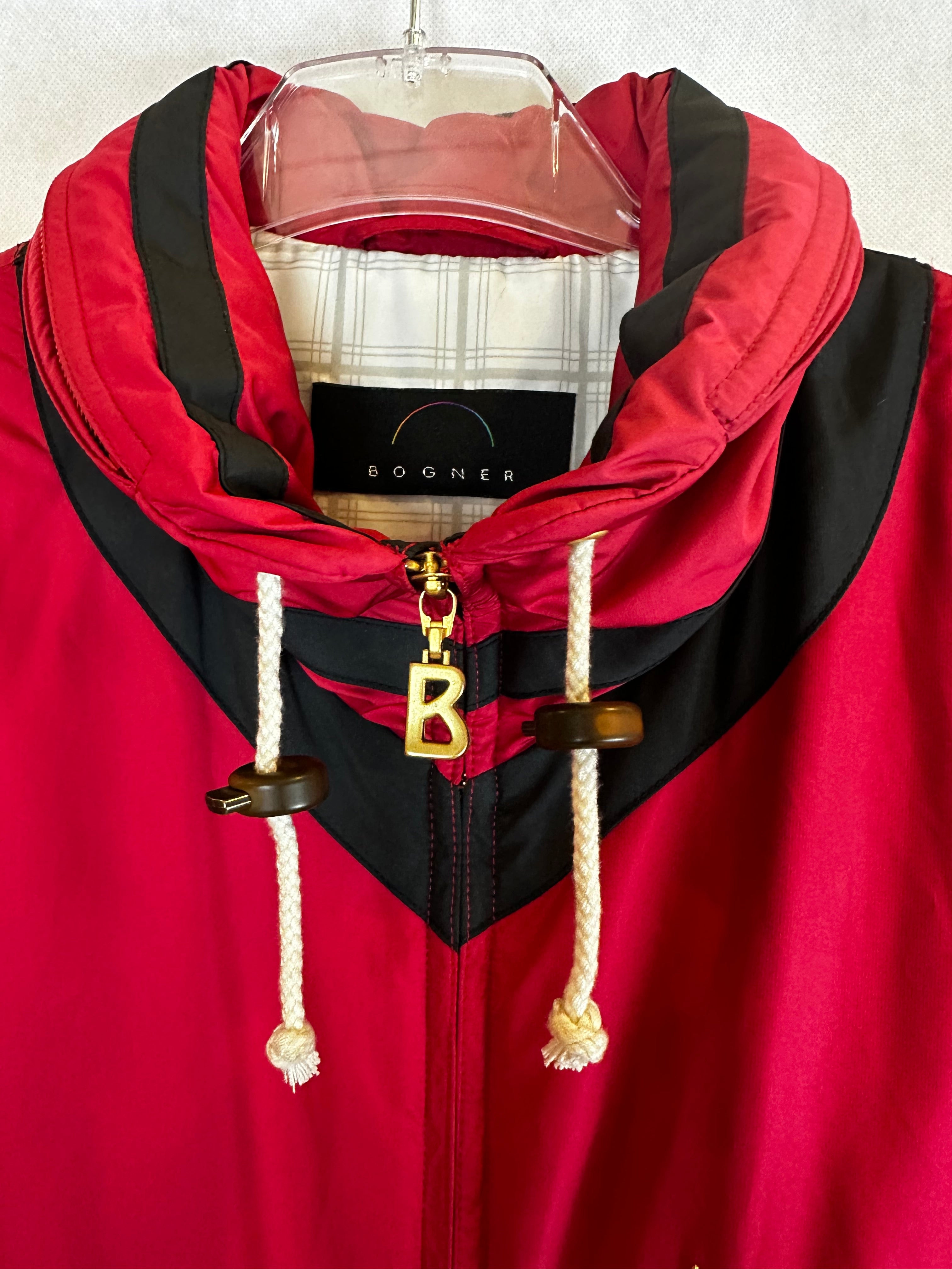 Vintage Skioverall von BOGNER komplett NEU in rot