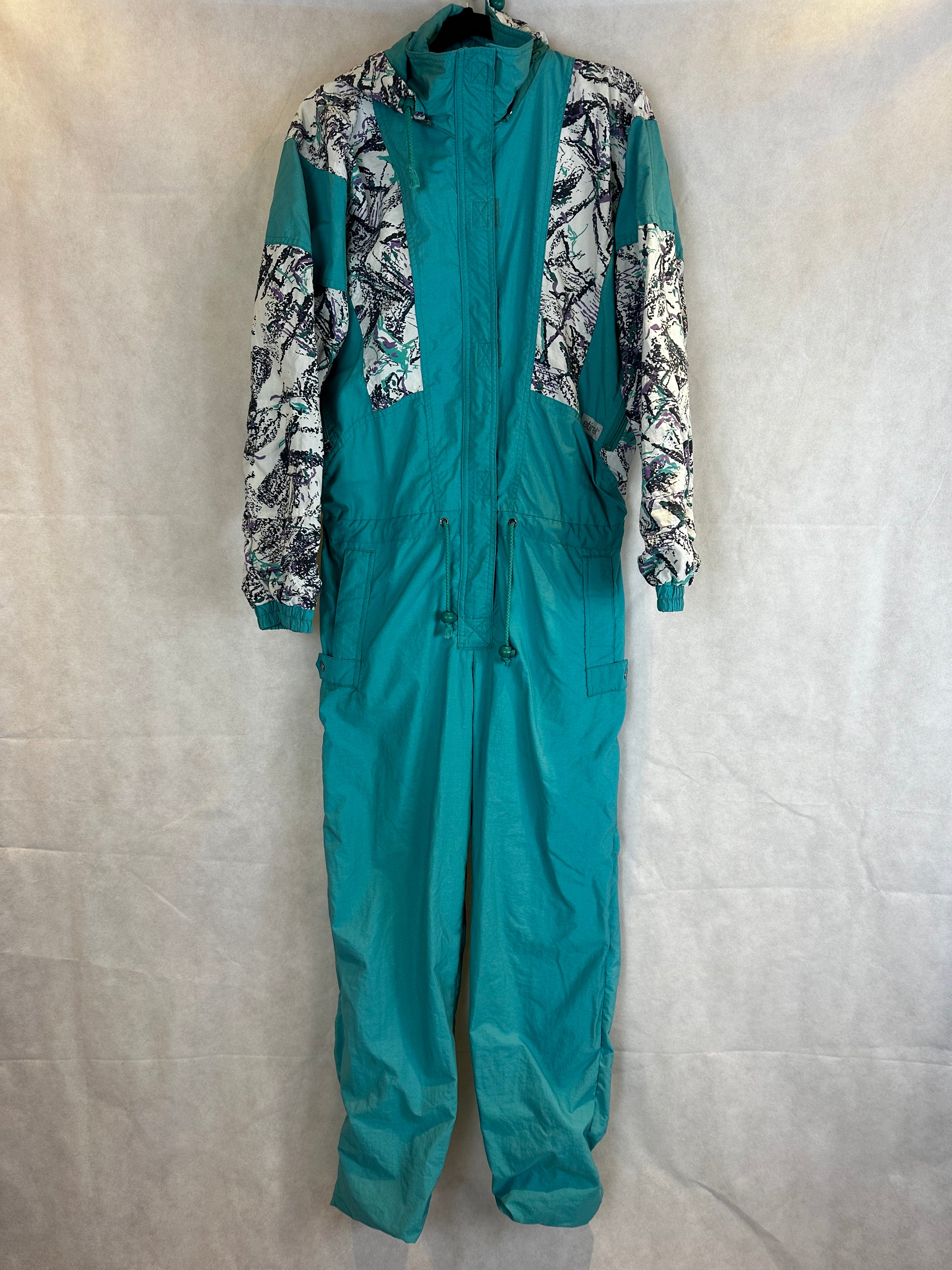 Vintage Skioverall von Etirel in M/S blau