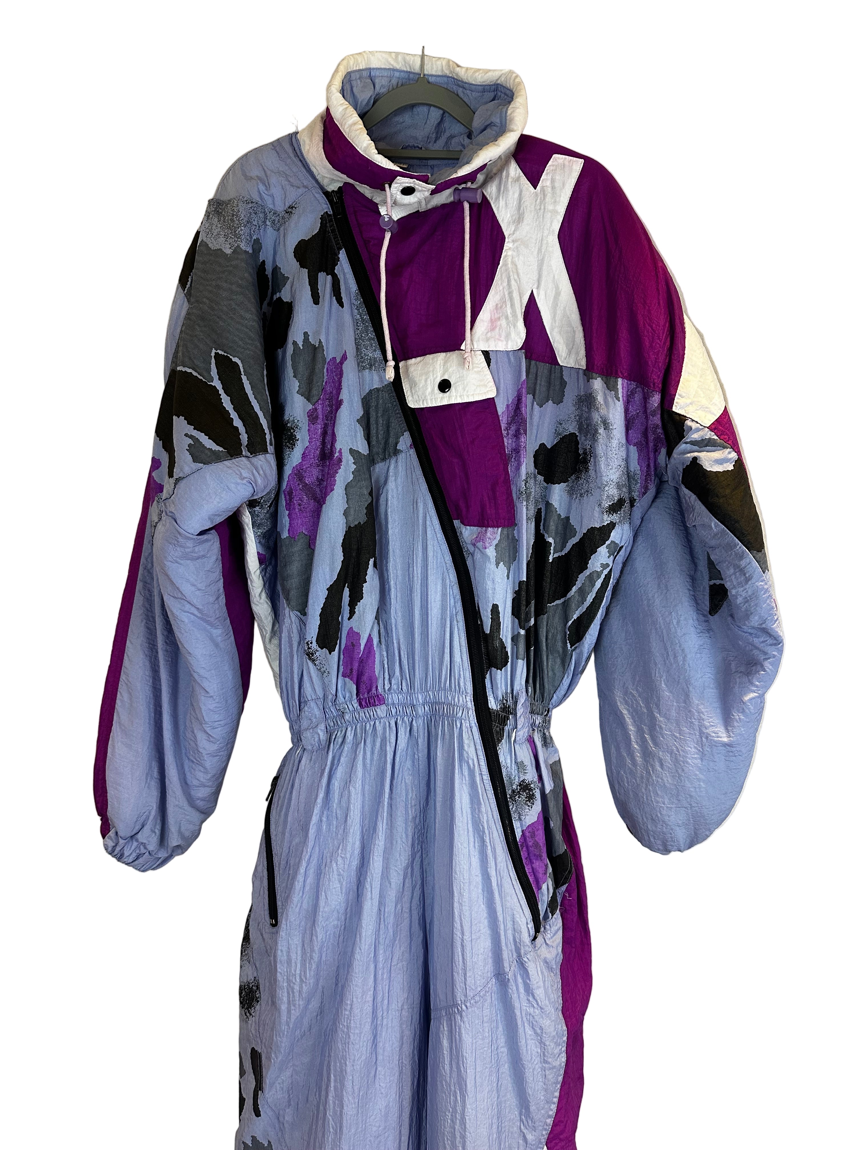 Vintage Skioverall von SnowSki in Lila in L