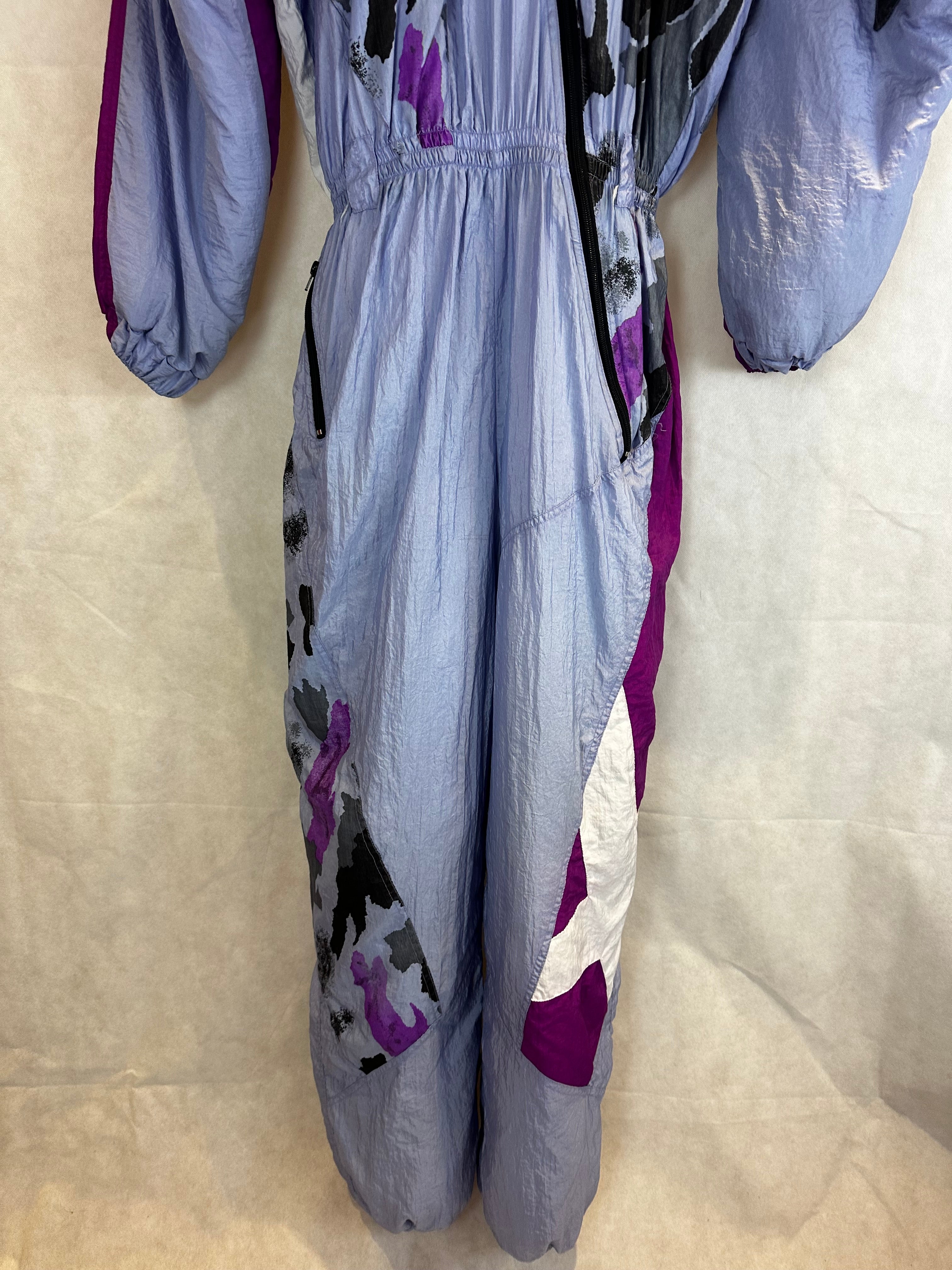 Vintage Skioverall von SnowSki in Lila in L