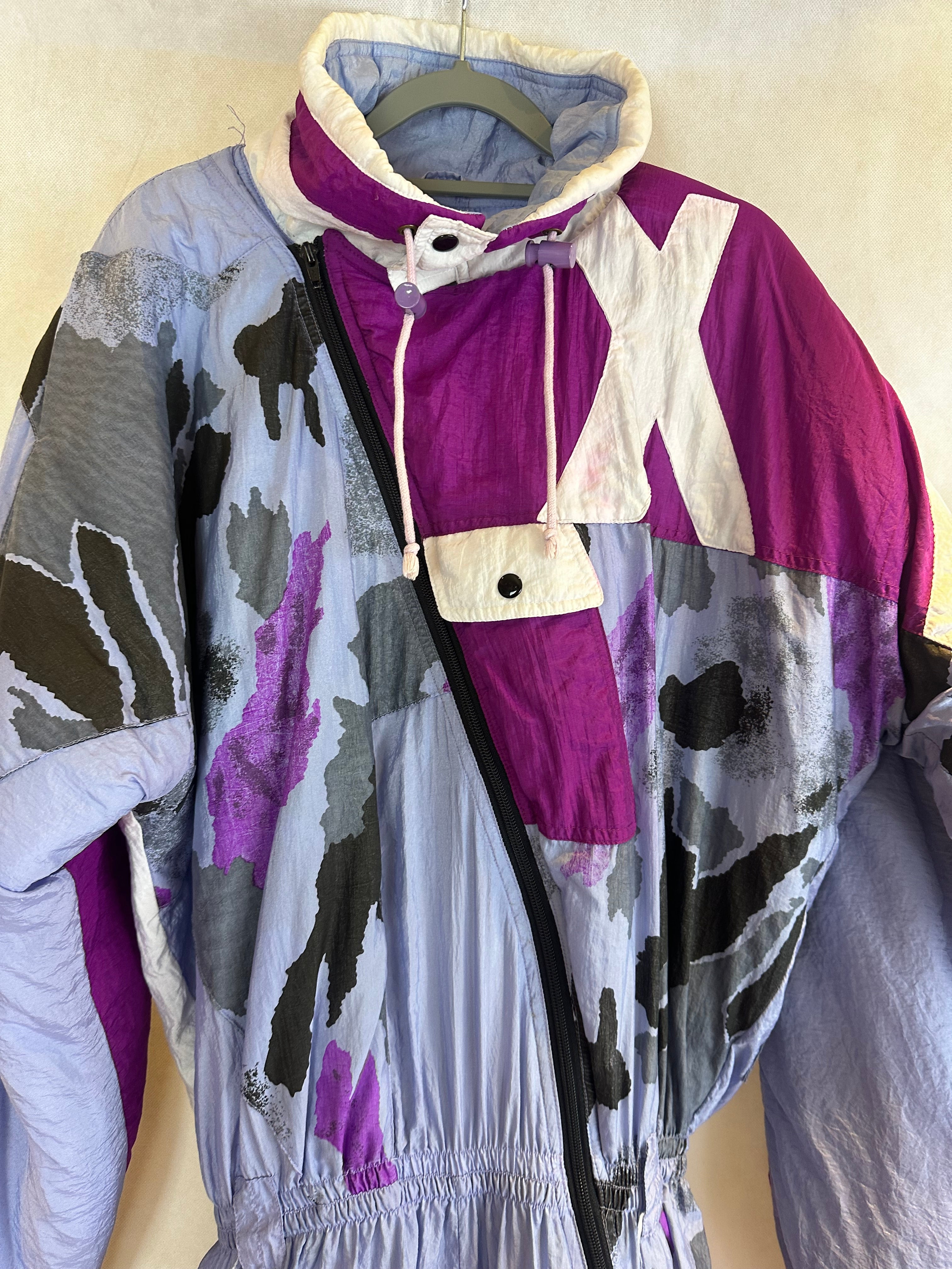 Vintage Skioverall von SnowSki in Lila in L