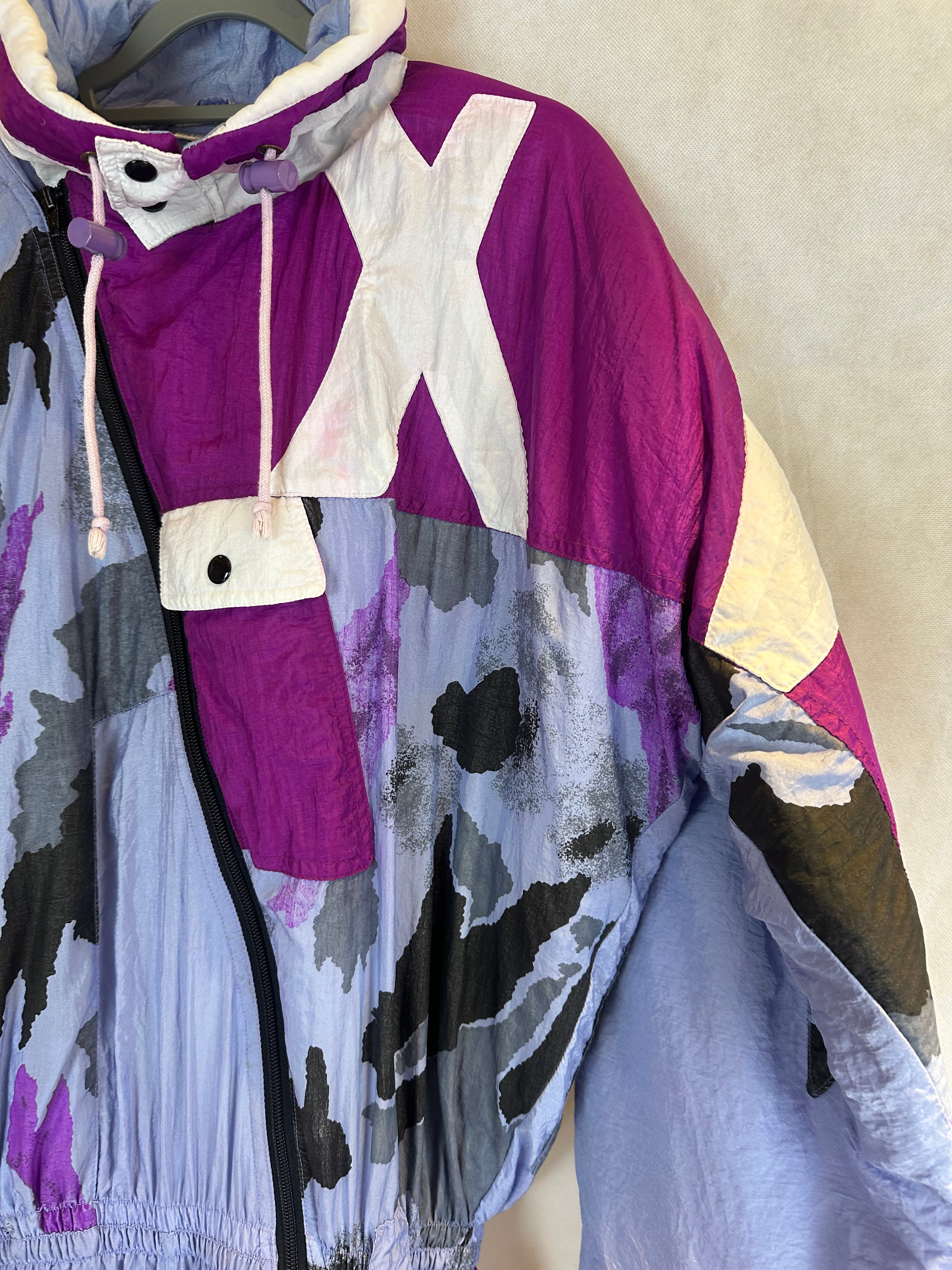 Vintage Skioverall von SnowSki in Lila in L