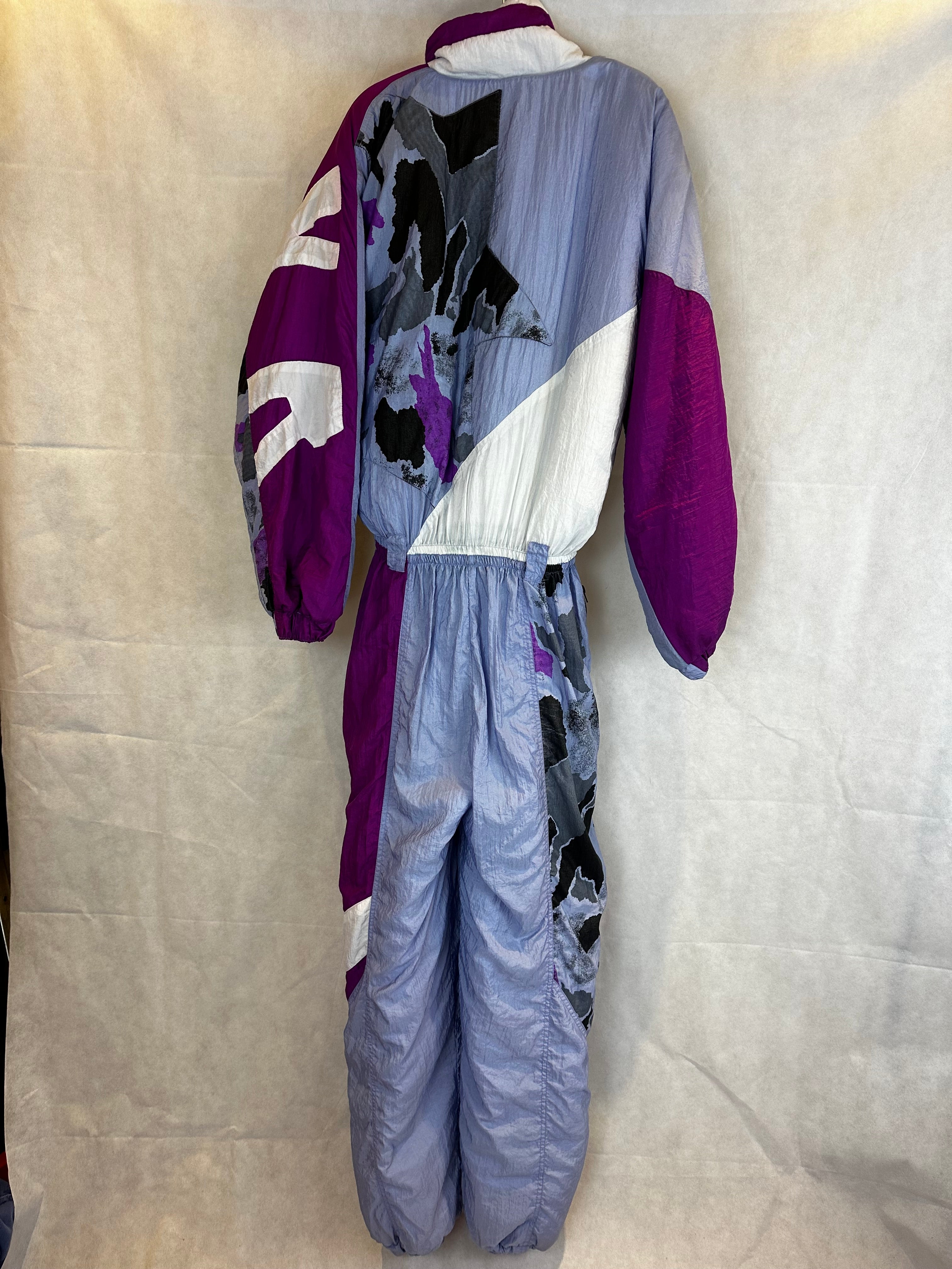 Vintage Skioverall von SnowSki in Lila in L