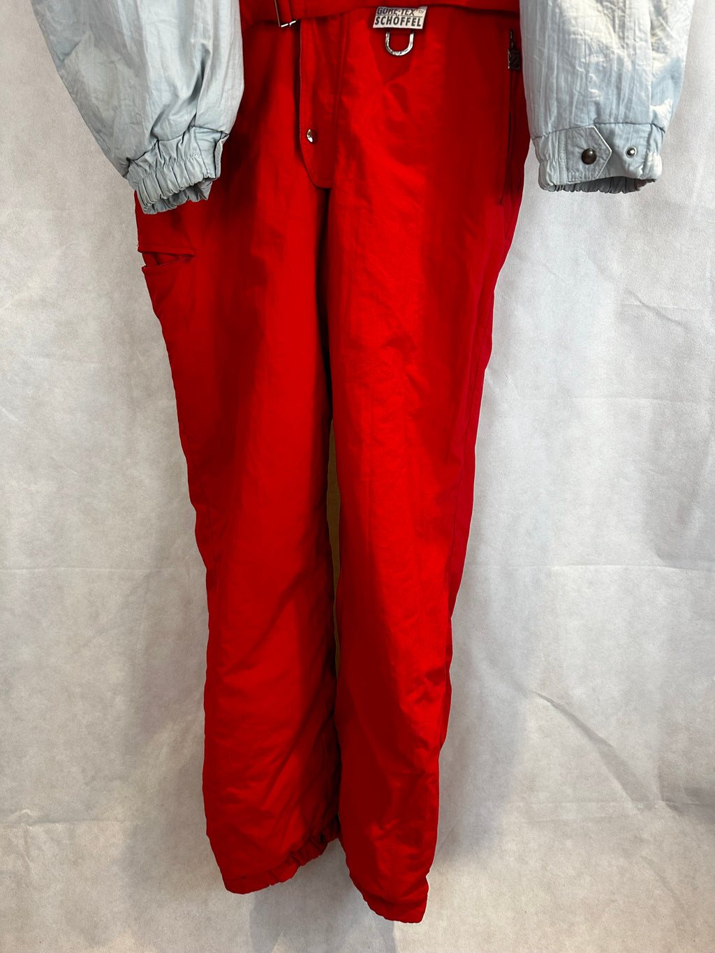 Vintage Skioverall von Schöffel in rot/weiss in L/XL