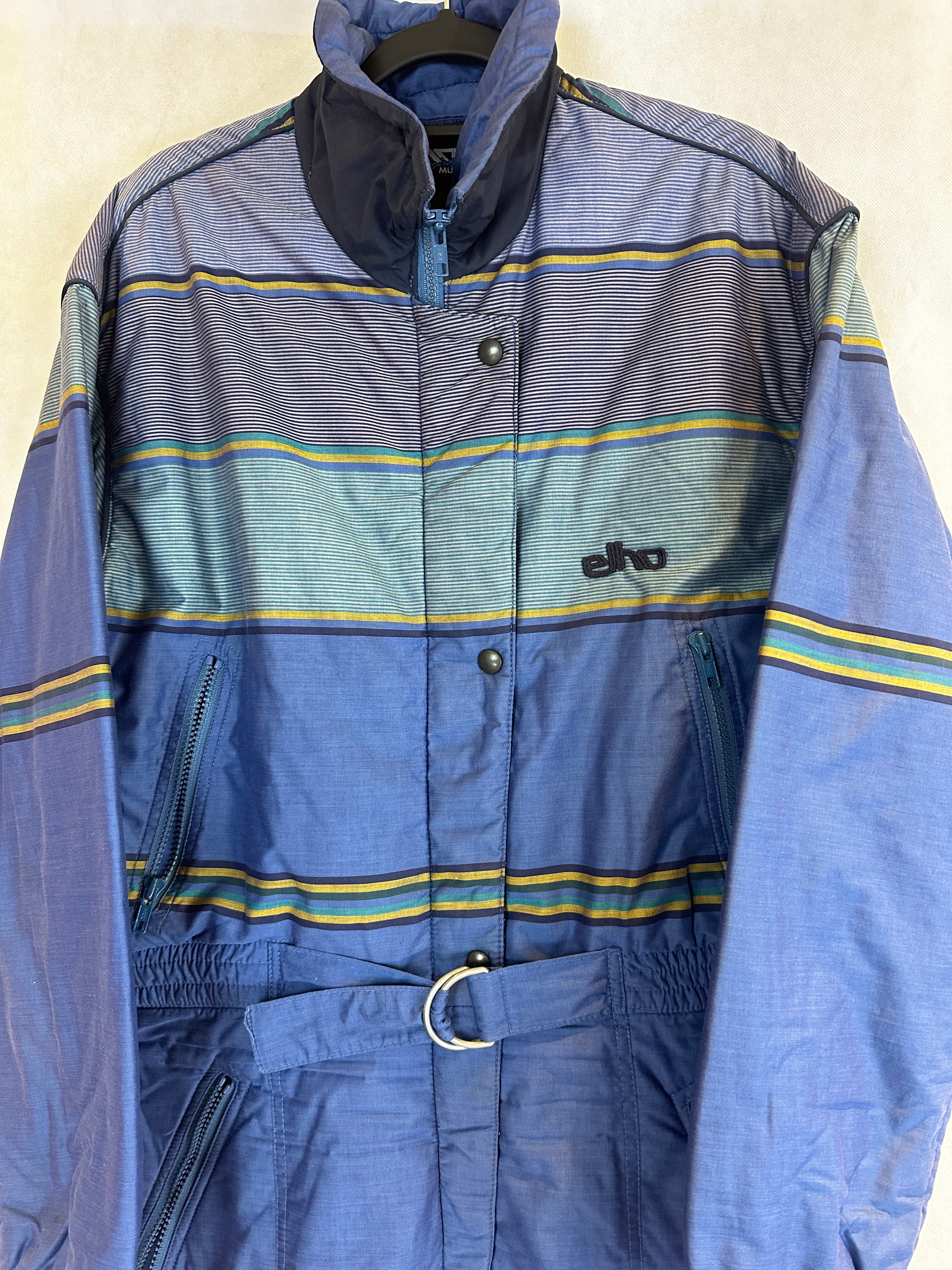 Vintage Skioverall von Elho in blau in M