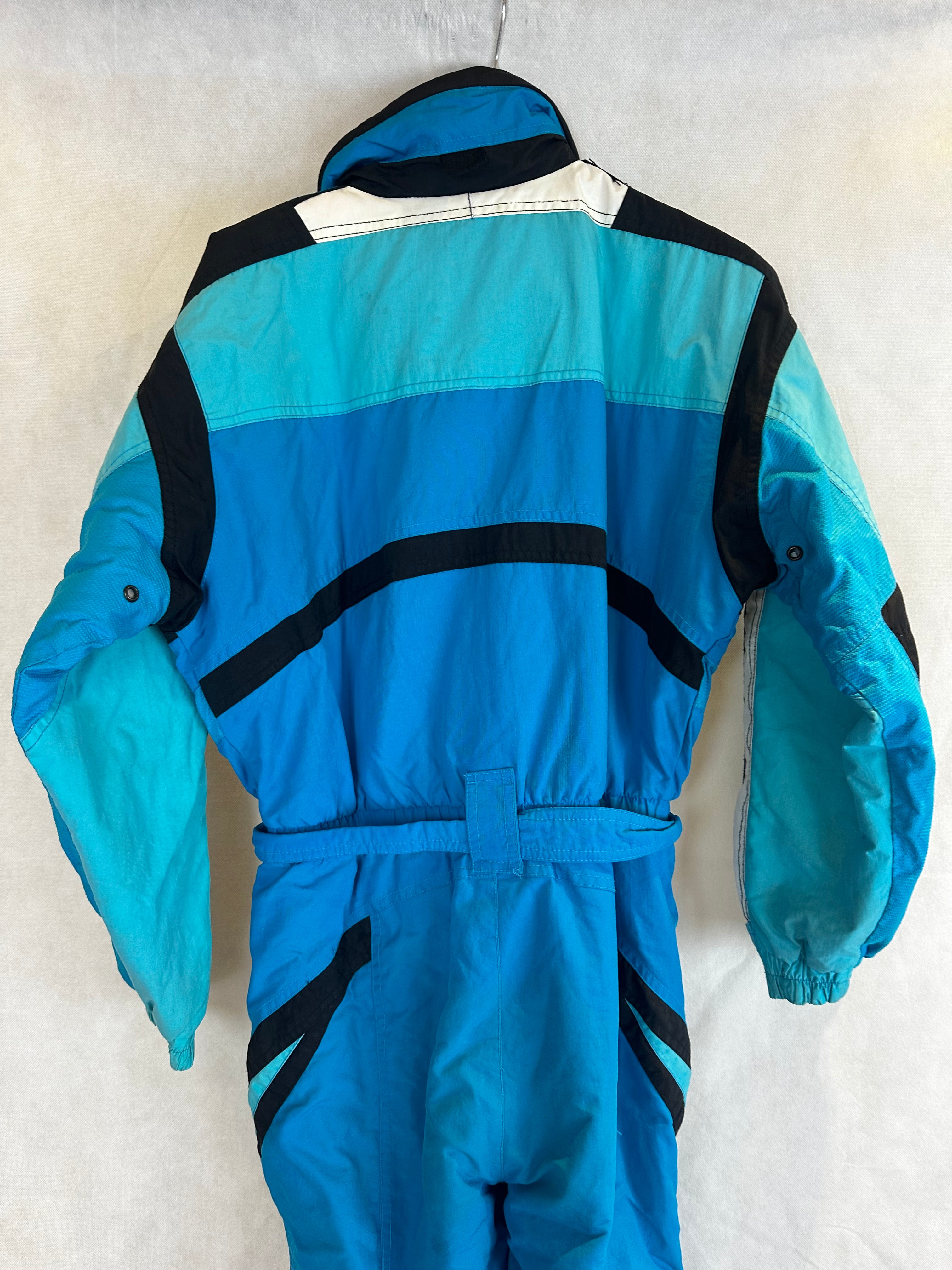 Vintage Skioverall in blau von Collmar in S/M