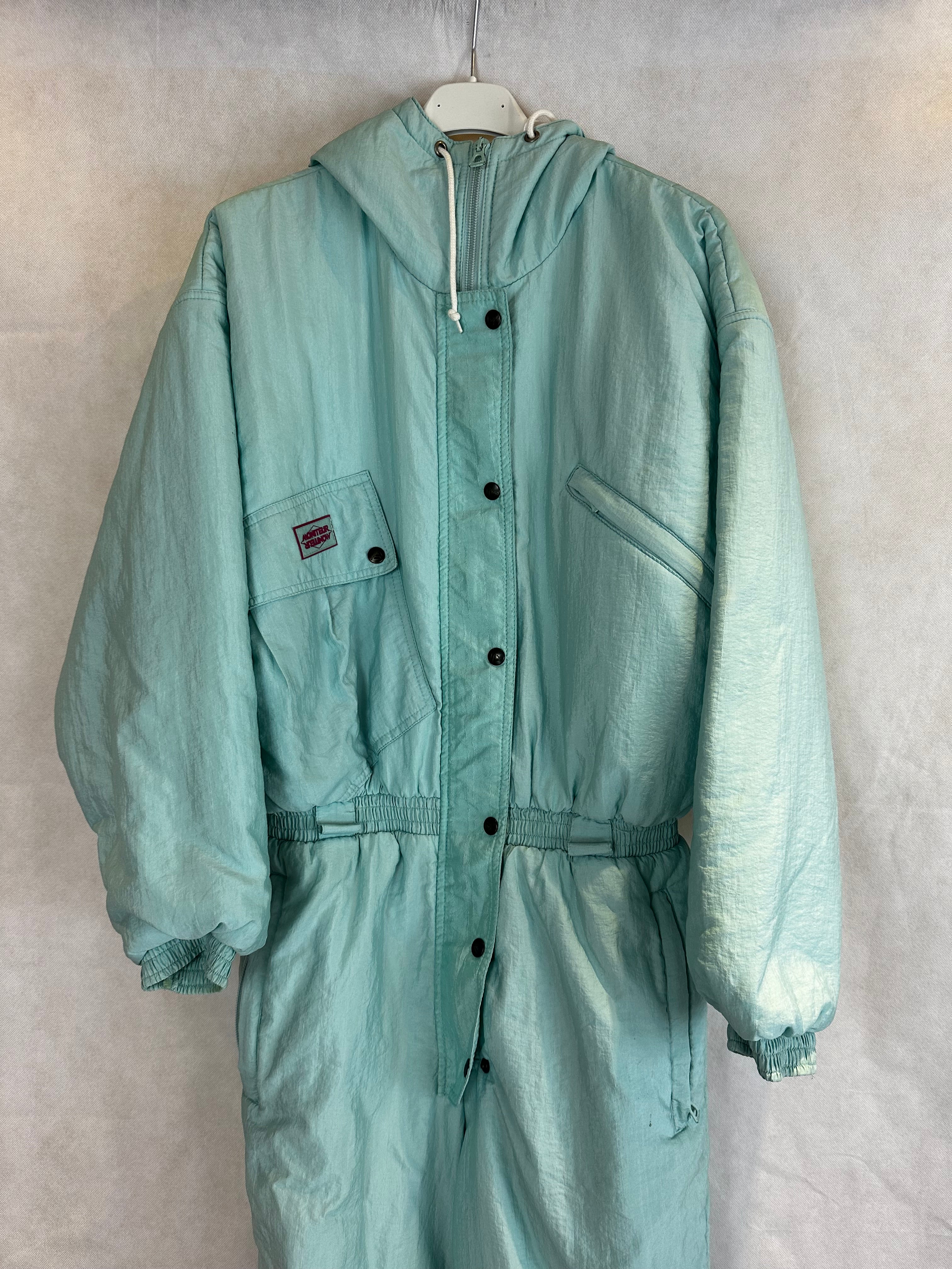 Vintage Skioverall in Turkis in M/S