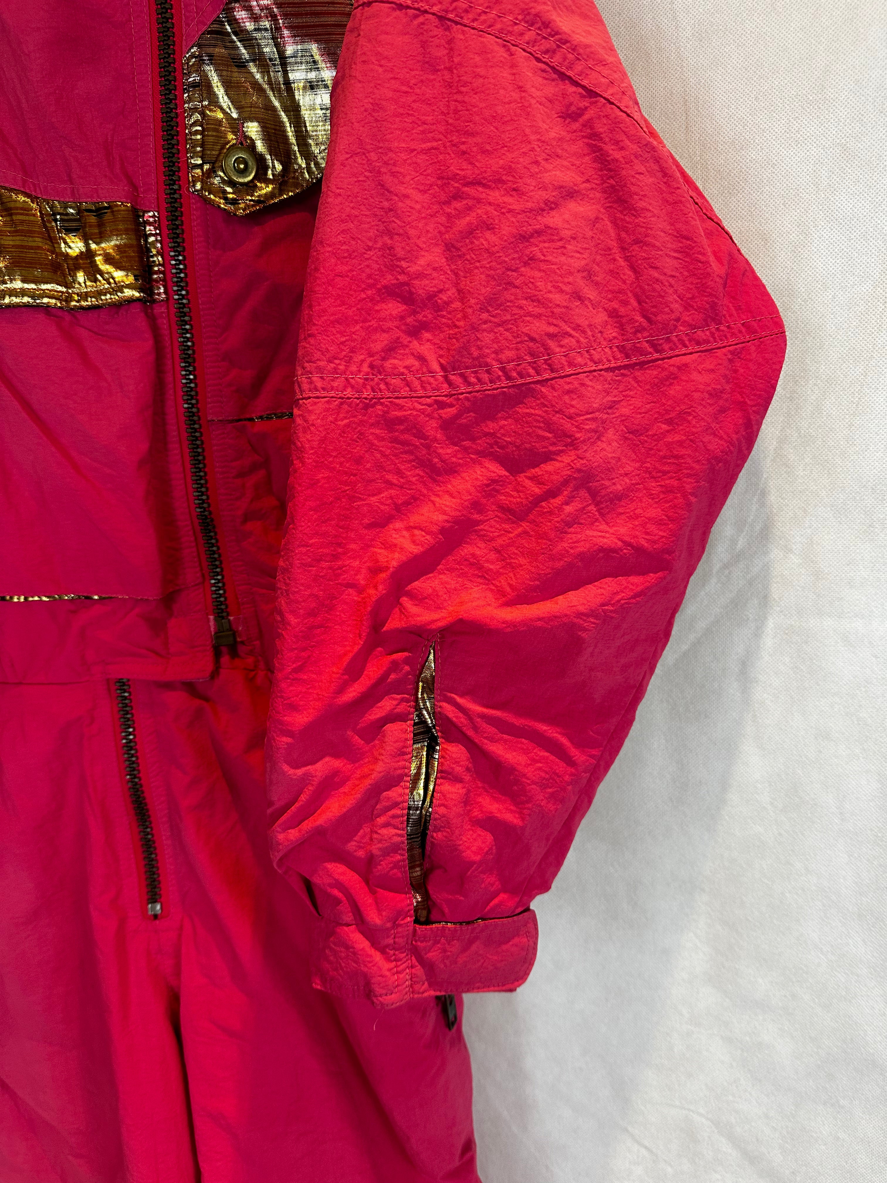 Vintage Skioverall von Sergio tachi in rosa/gold S/M