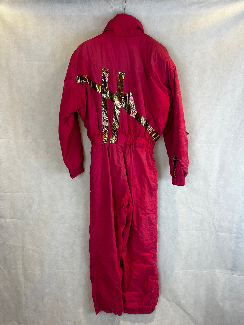 Vintage Skioverall von Sergio tachi in rosa/gold S/M