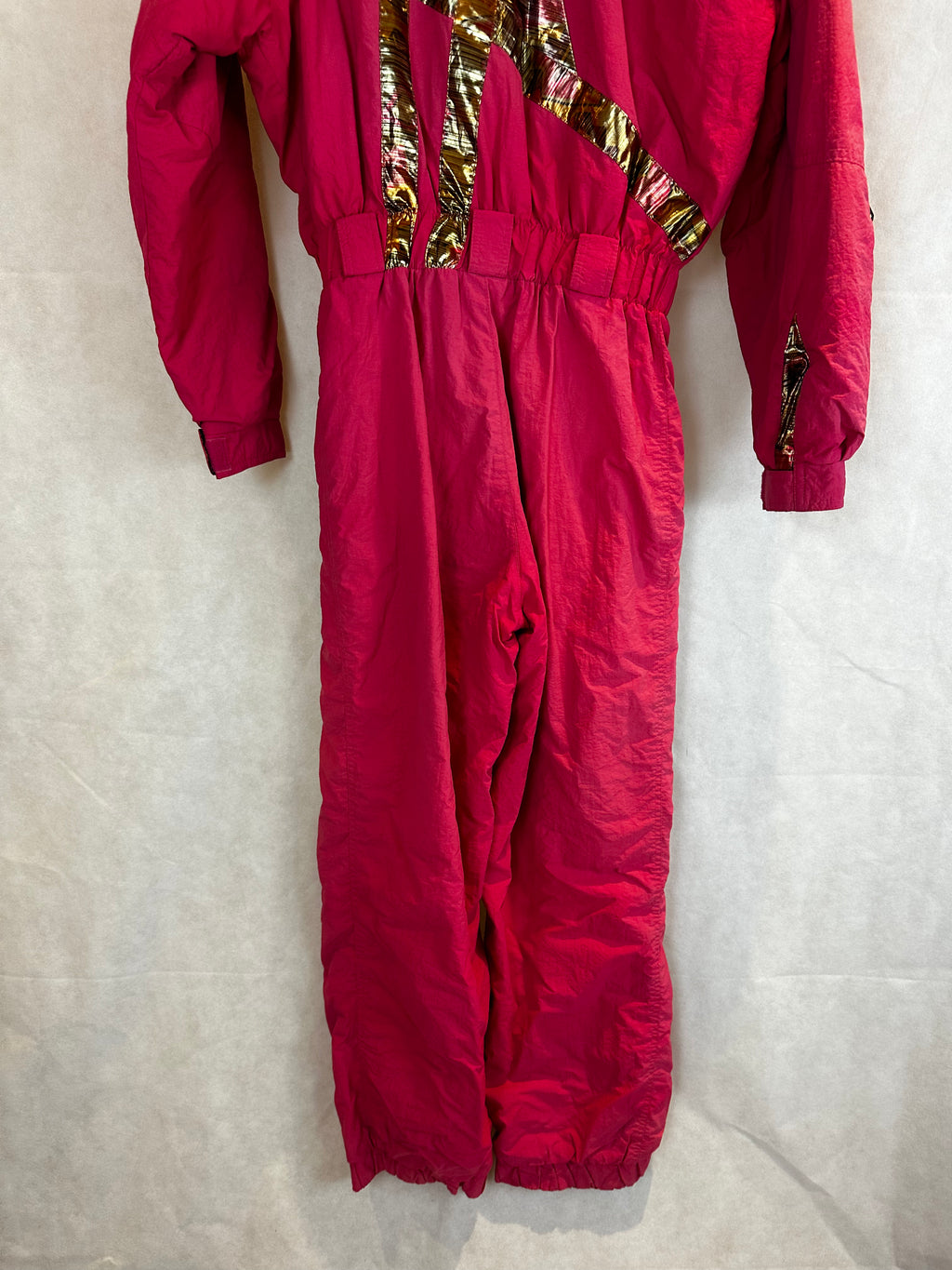 Vintage Skioverall von Sergio tachi in rosa/gold S/M