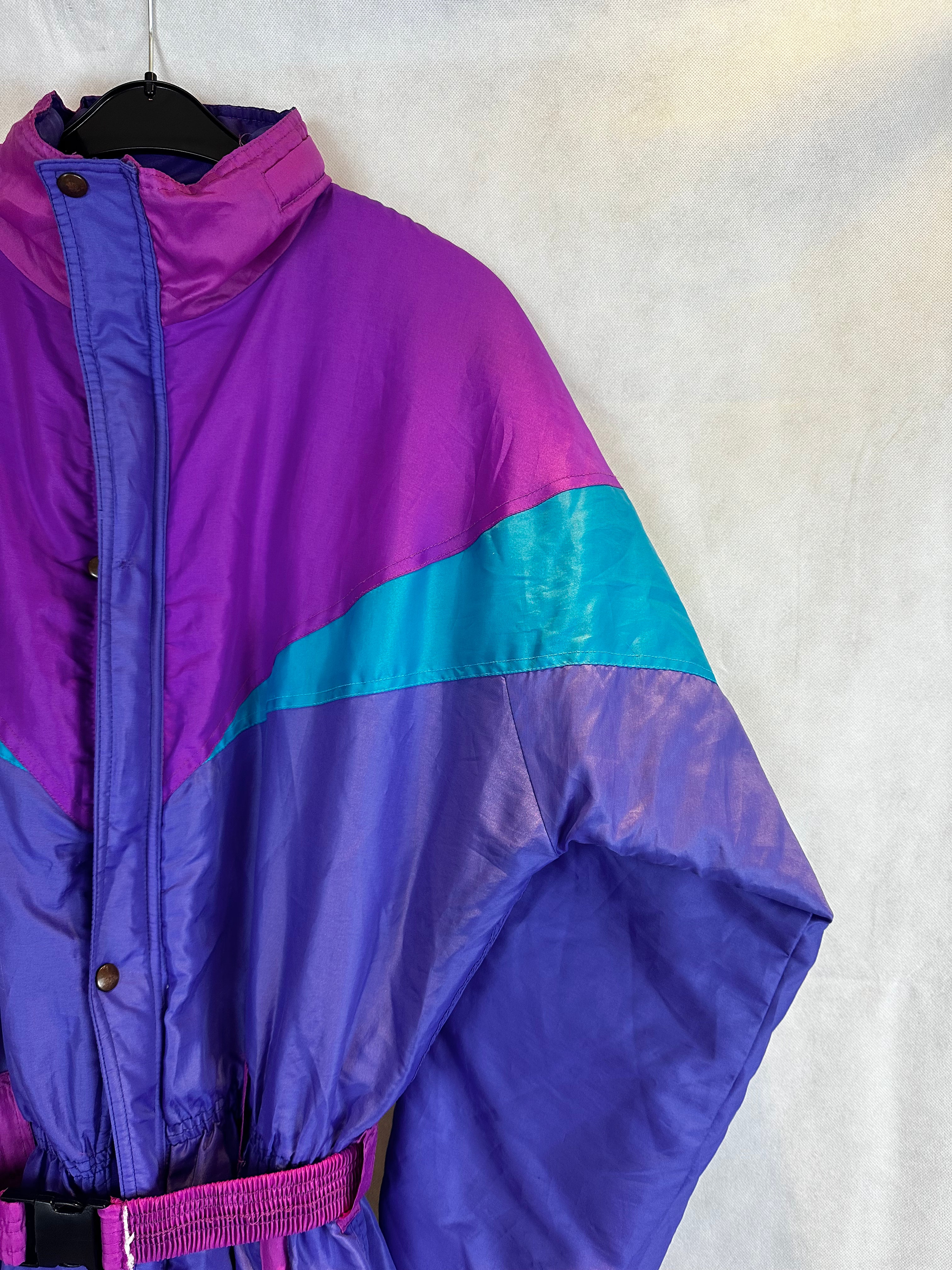 Vintage Skioverall von in blau/lila in L