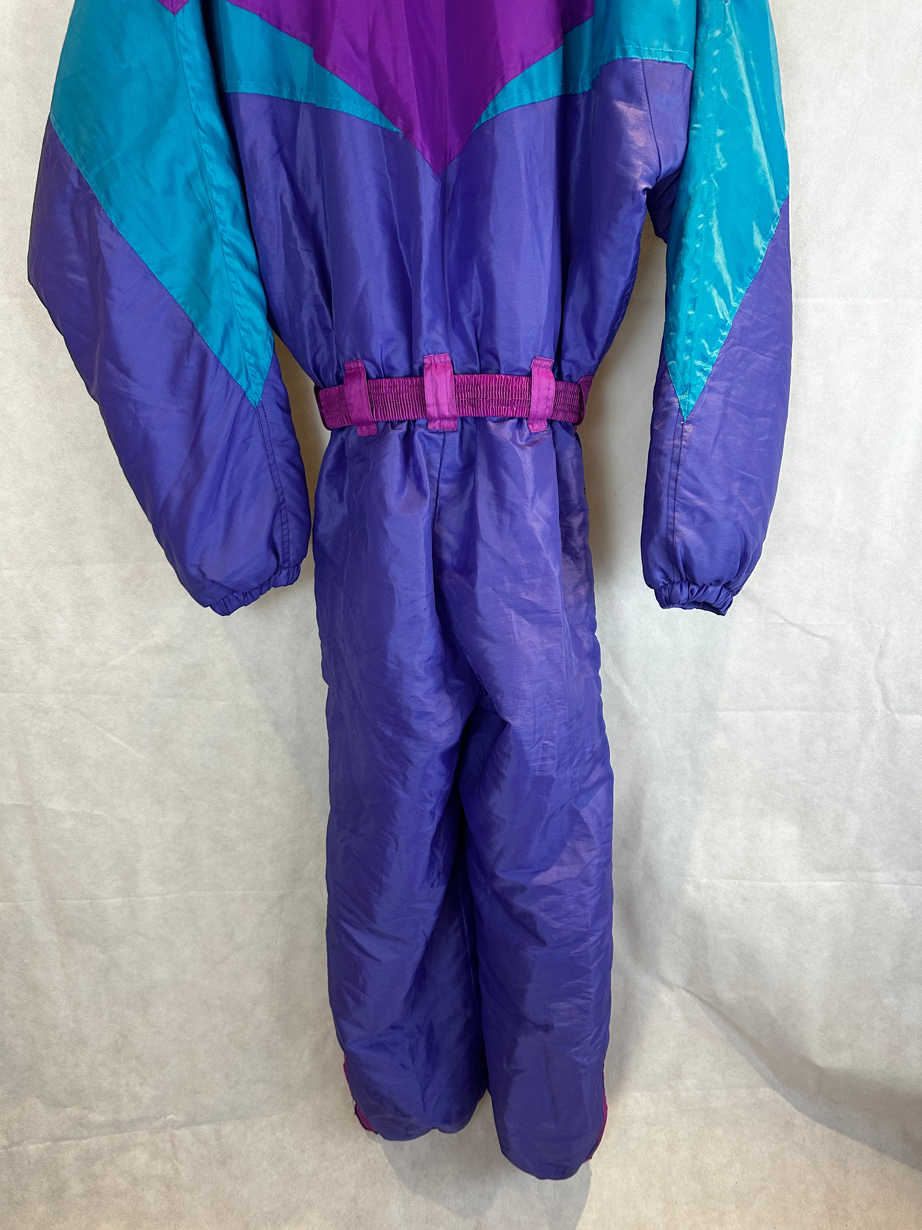 Vintage Skioverall von in blau/lila in L