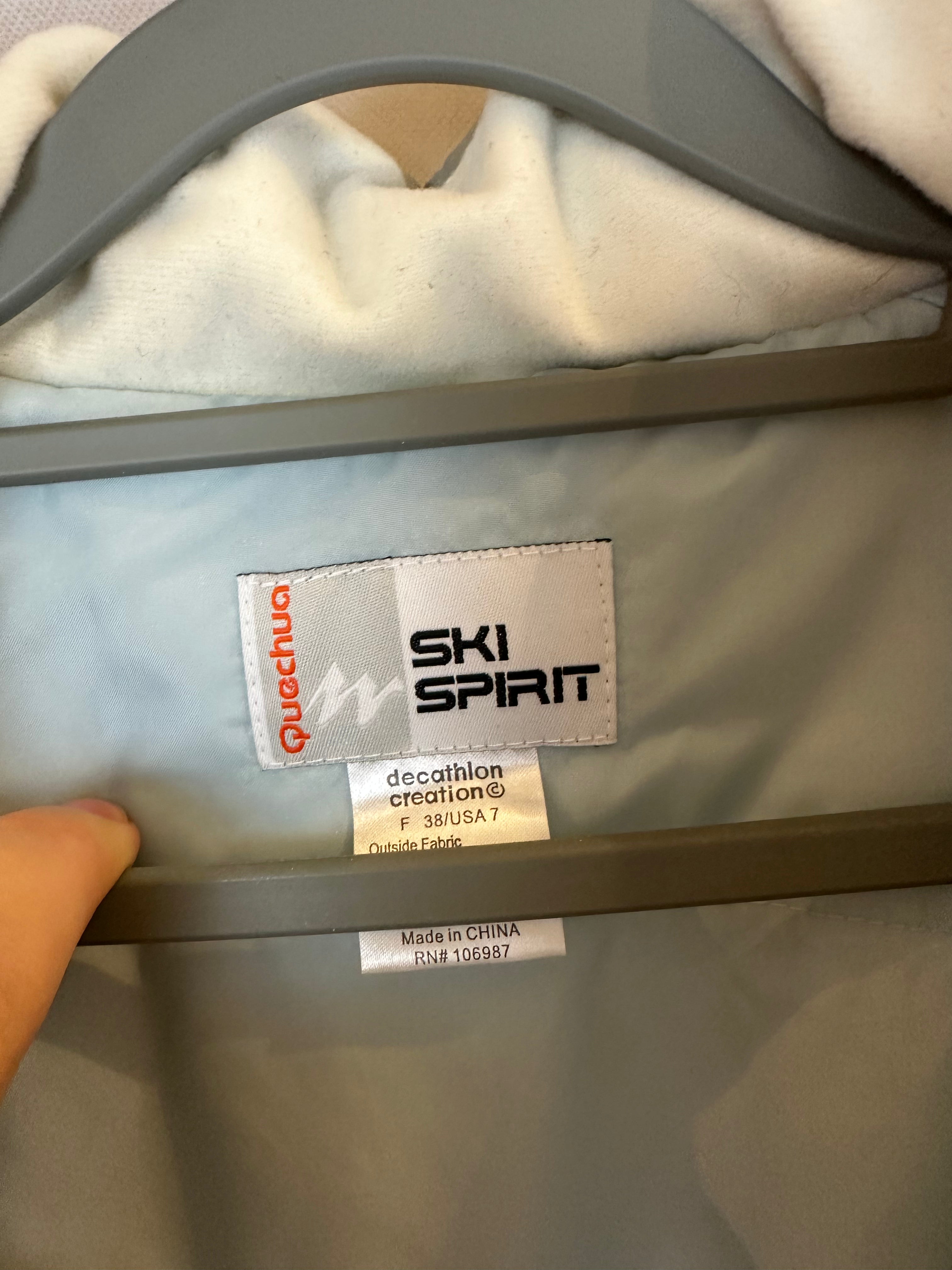 Vintage Skioverall in weiss/grau in S/M