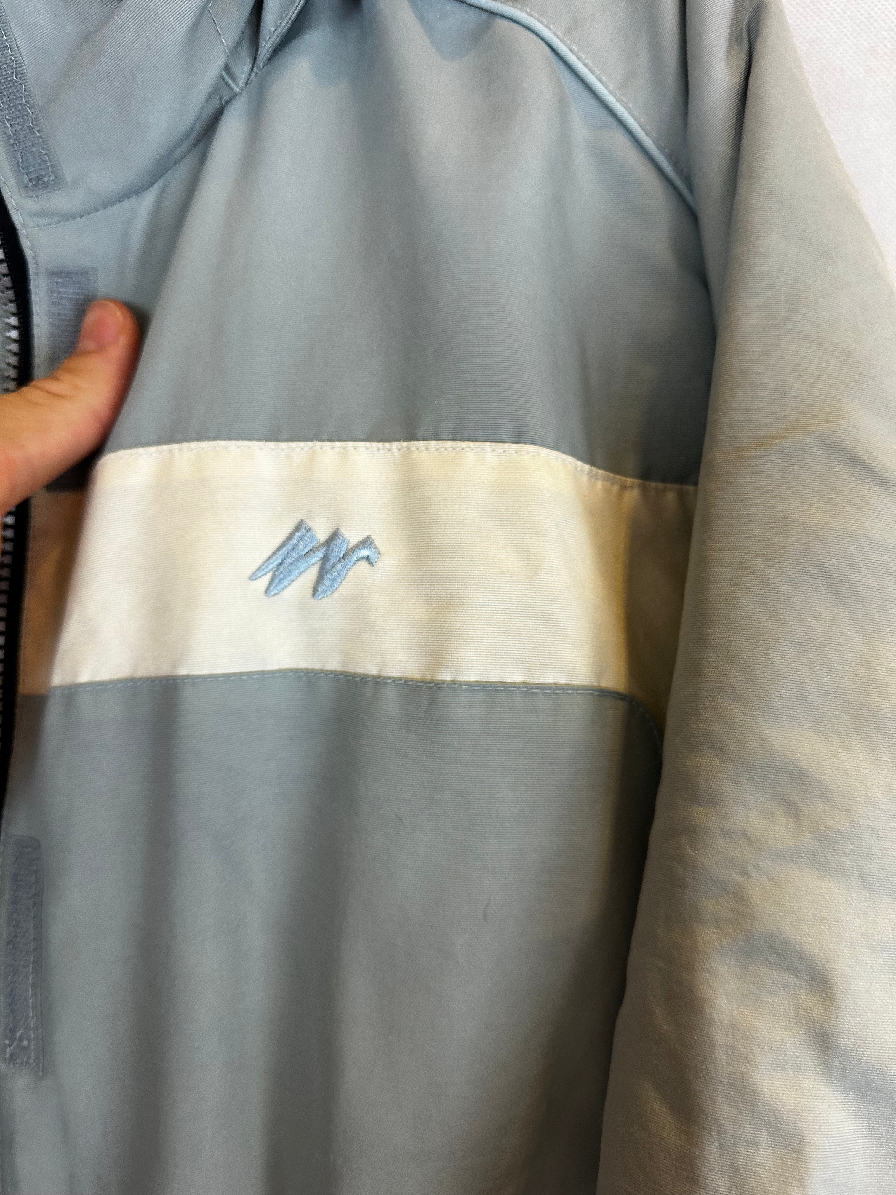 Vintage Skioverall in weiss/grau in S/M