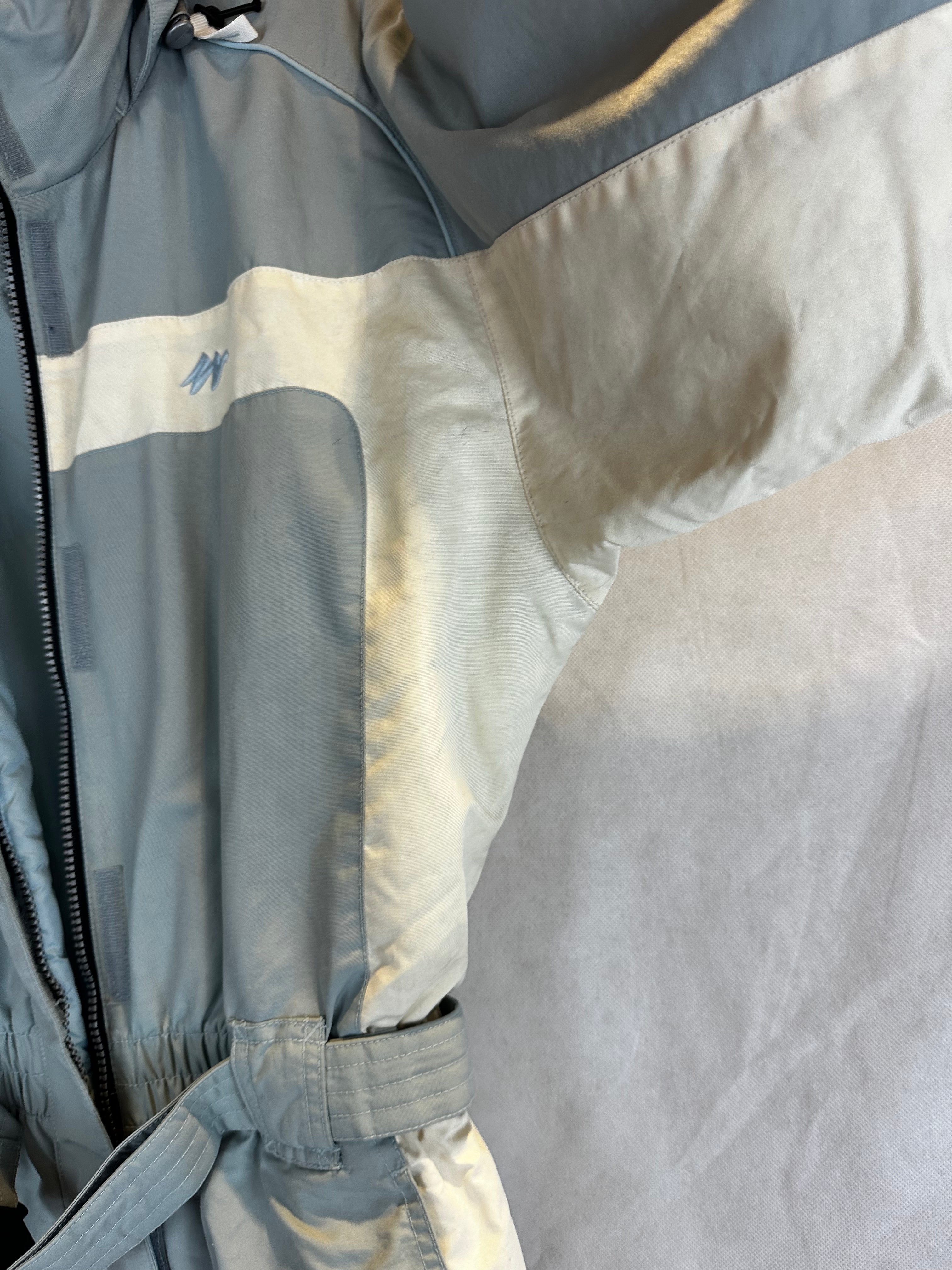 Vintage Skioverall in weiss/grau in S/M