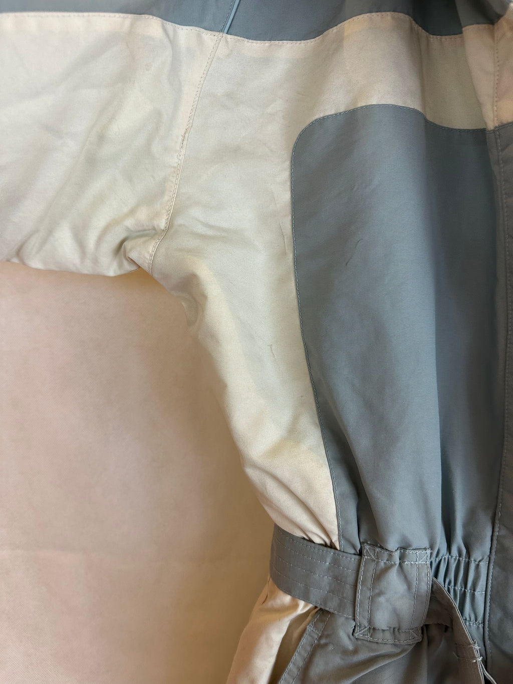 Vintage Skioverall in weiss/grau in S/M