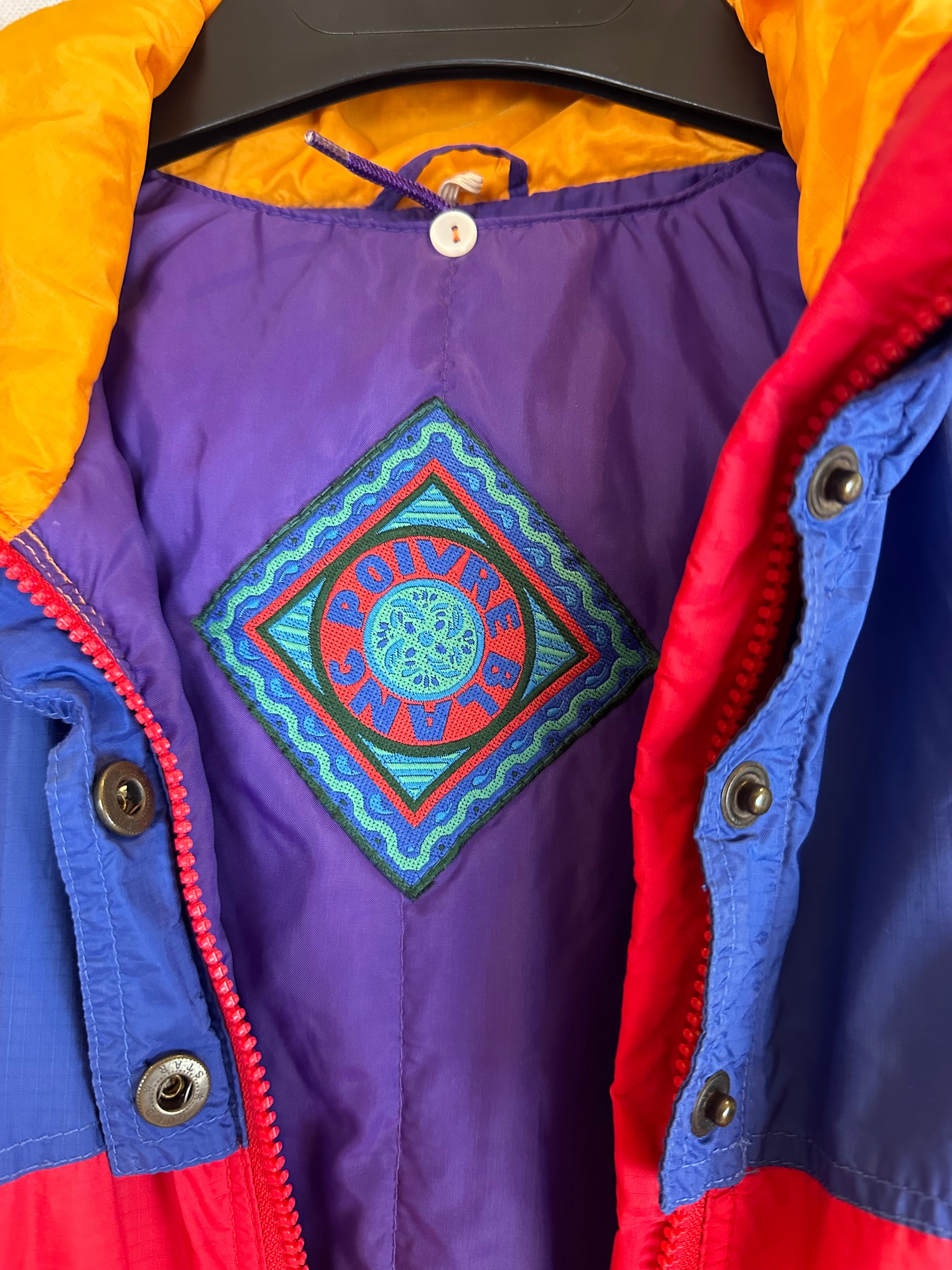 Vintage Skioverall in rot/blau in S