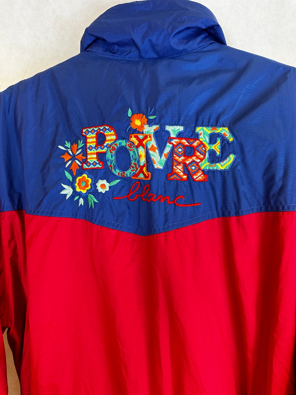 Vintage Skioverall in rot/blau in S