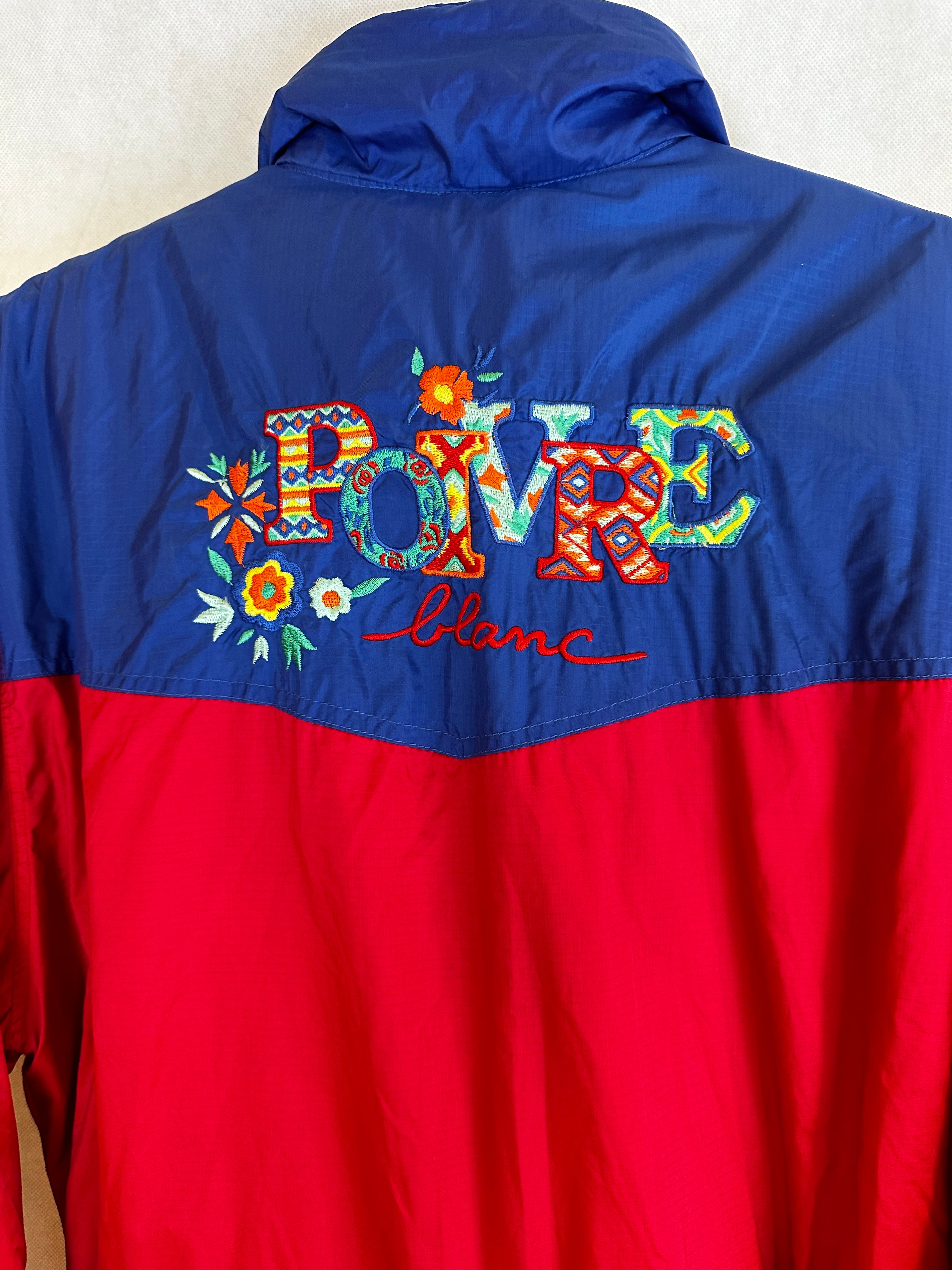 Vintage Skioverall in rot/blau in S