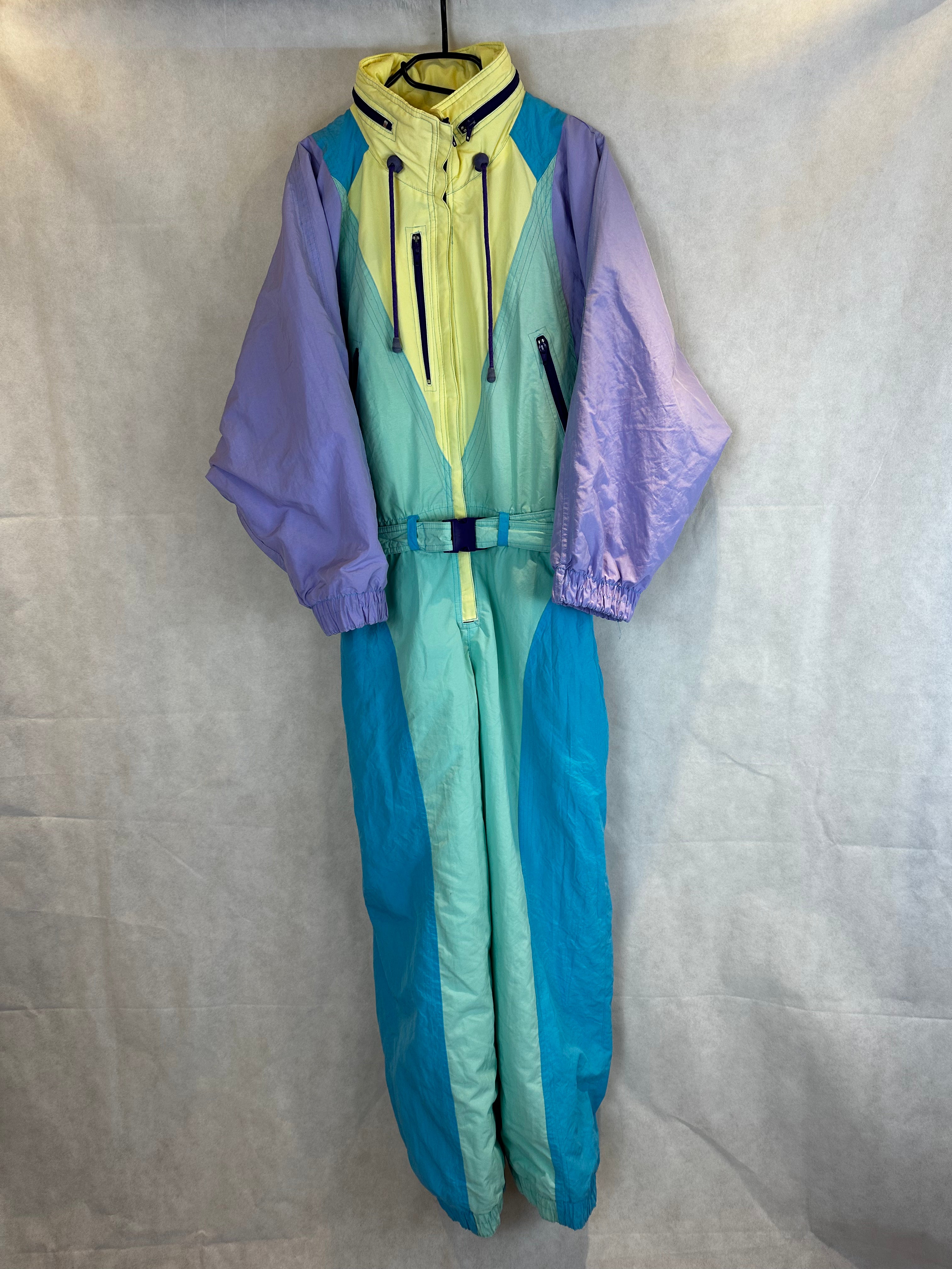 Vintage Skioverall von O2 in blau/lila in M