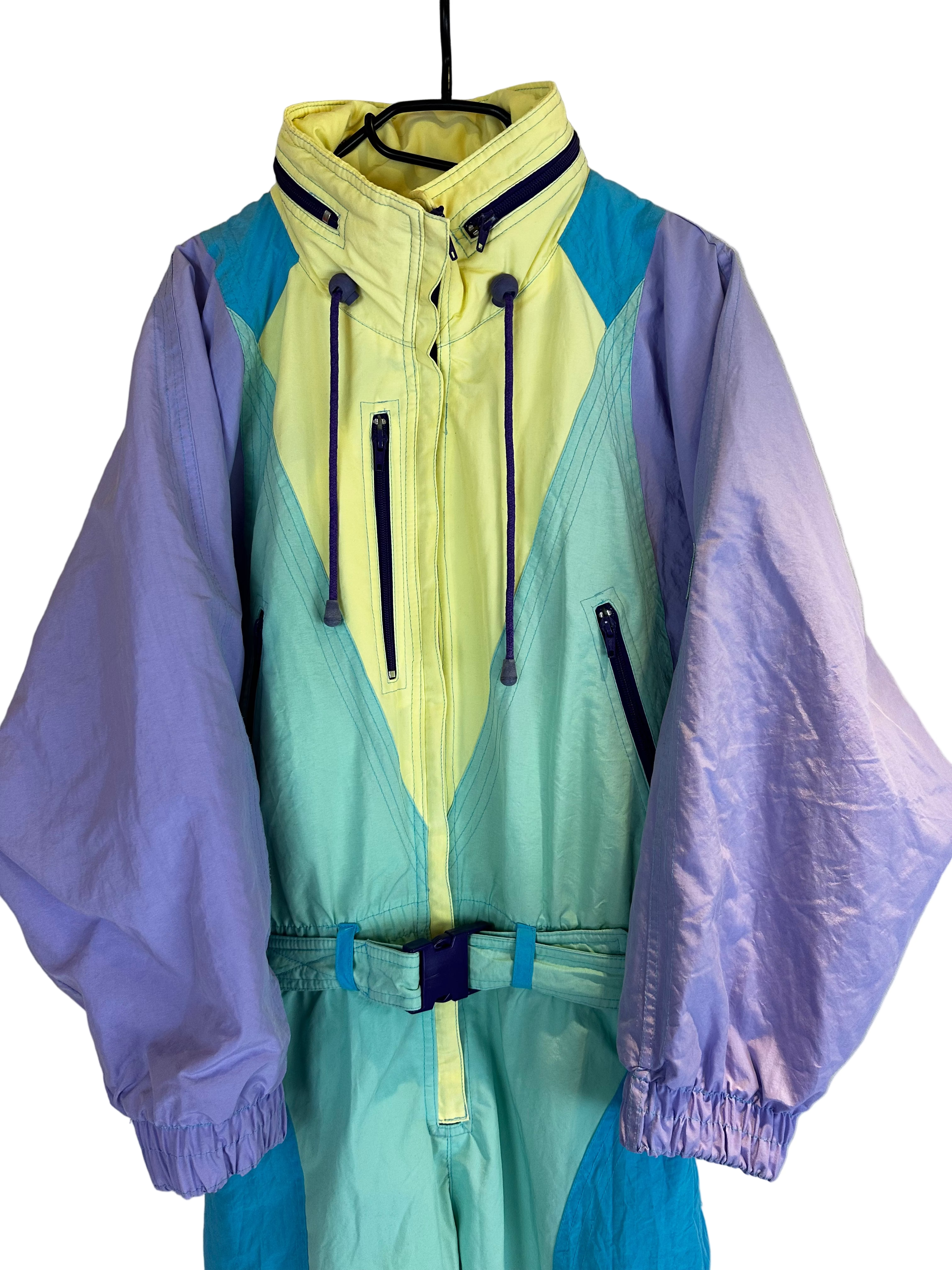 Vintage Skioverall von O2 in blau/lila in M