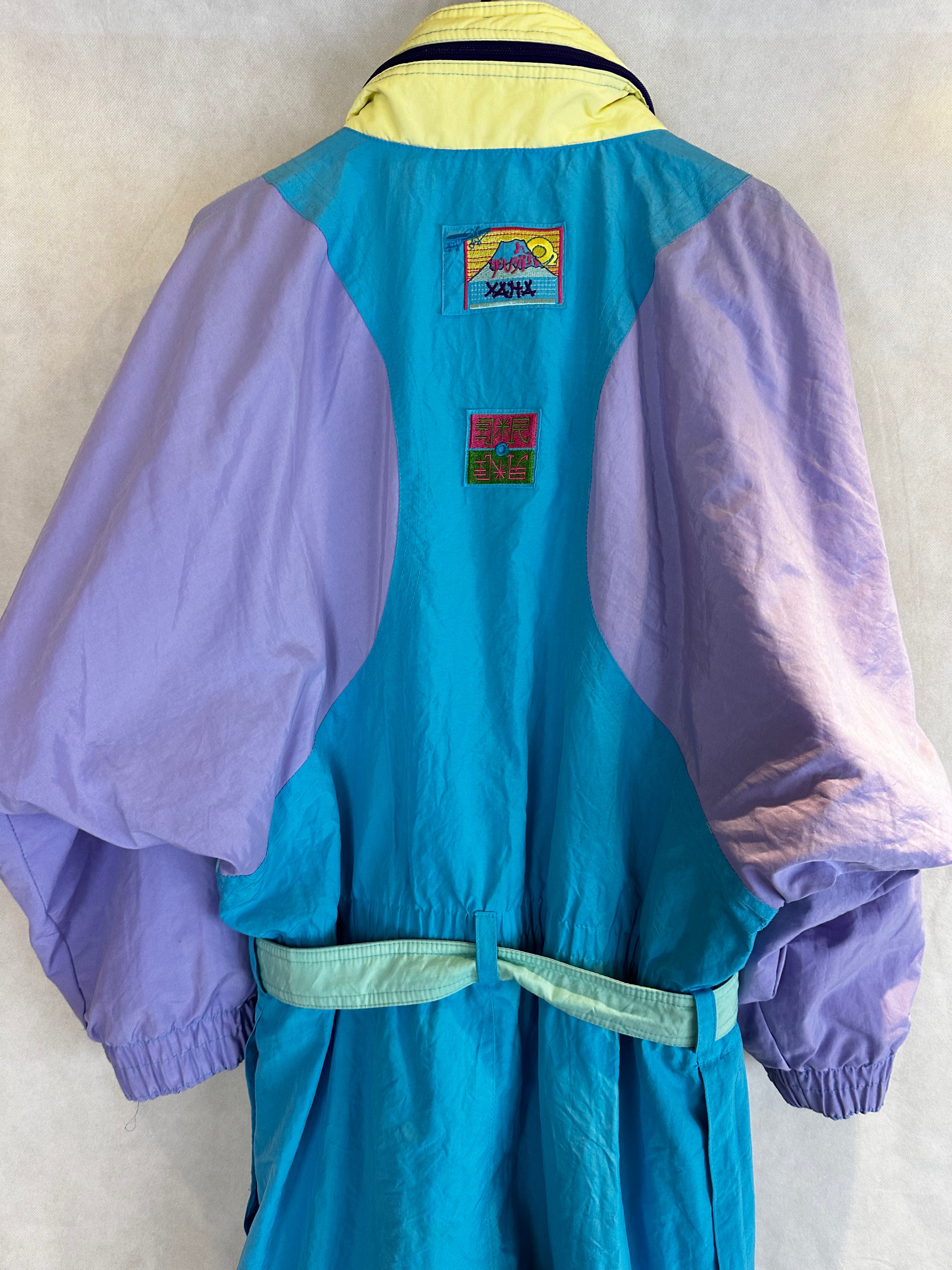 Vintage Skioverall von O2 in blau/lila in M