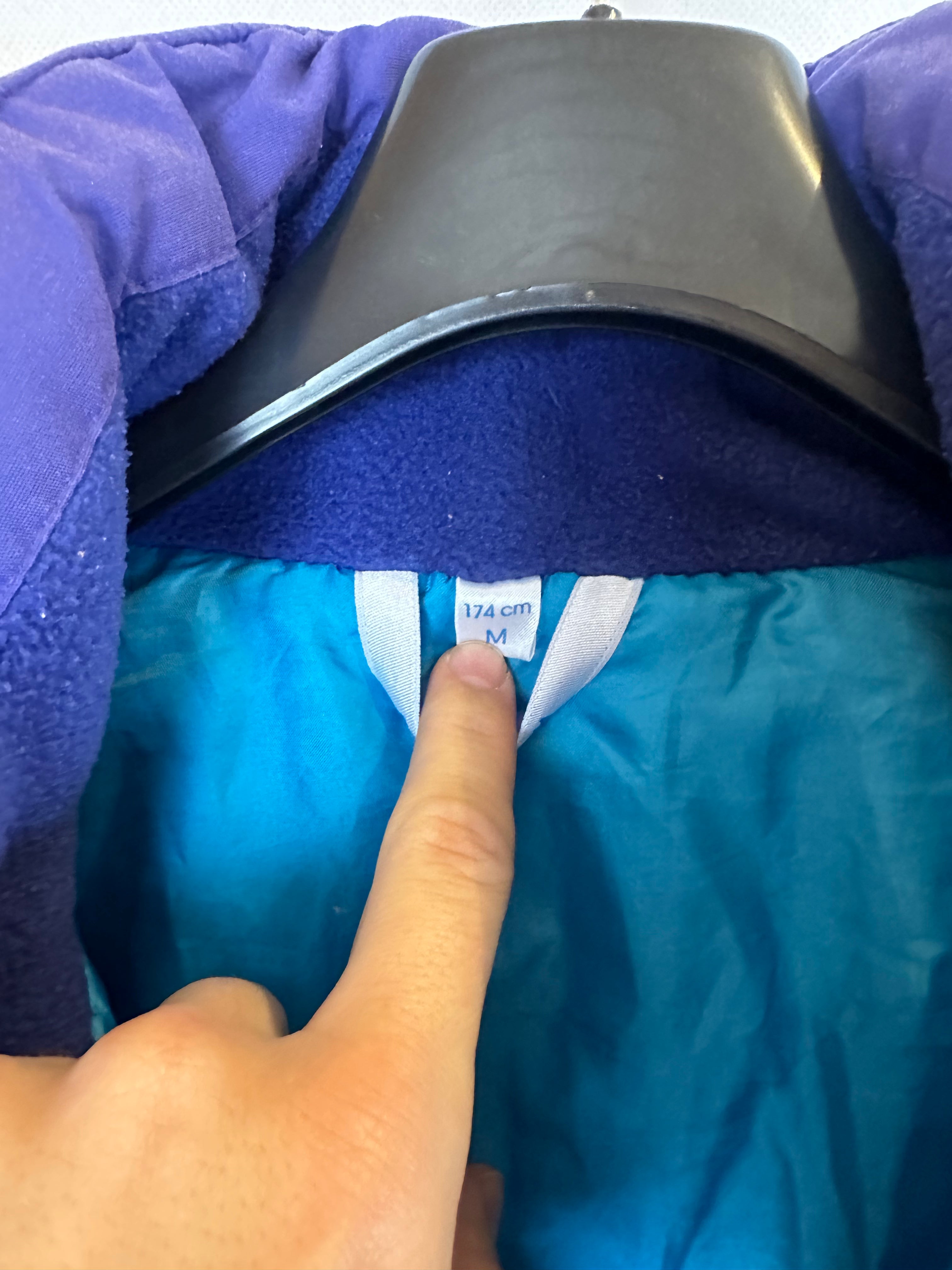 Vintage Skioverall in blau/lila in L