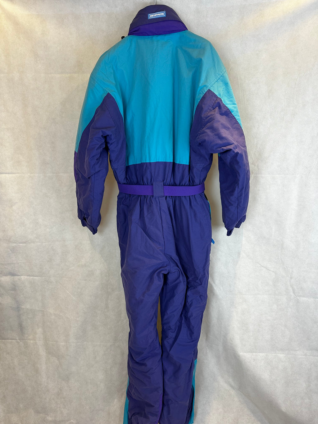 Vintage Skioverall in blau/lila in L