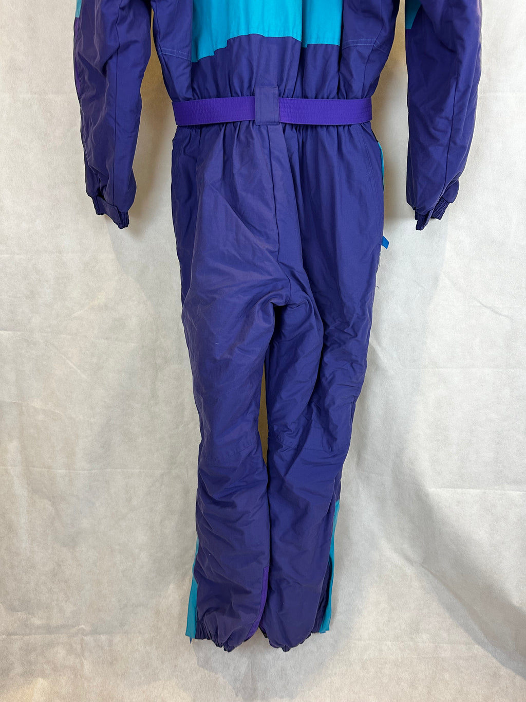 Vintage Skioverall in blau/lila in L