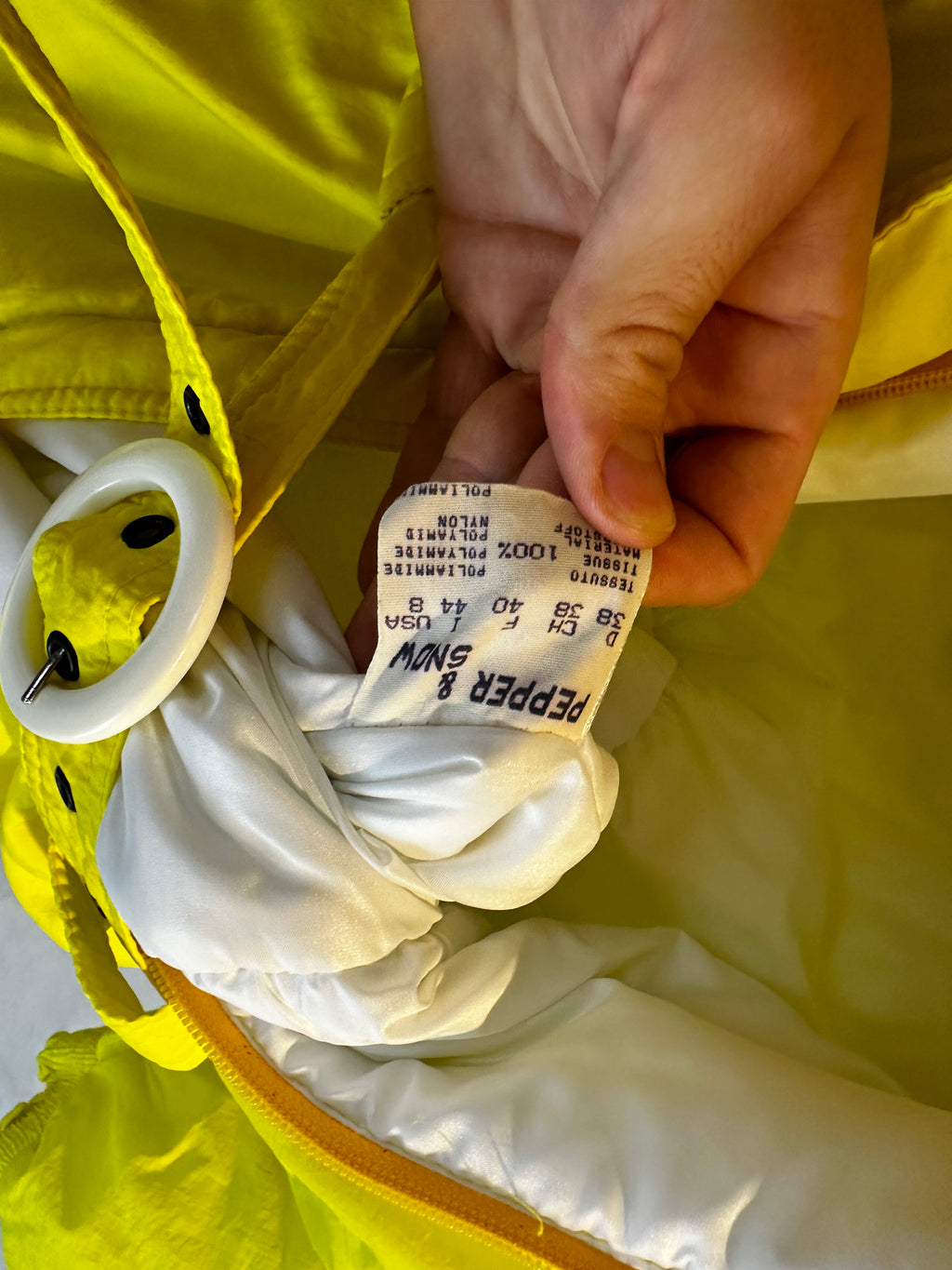 Vintage Skioverall in neon gelb in size M/S