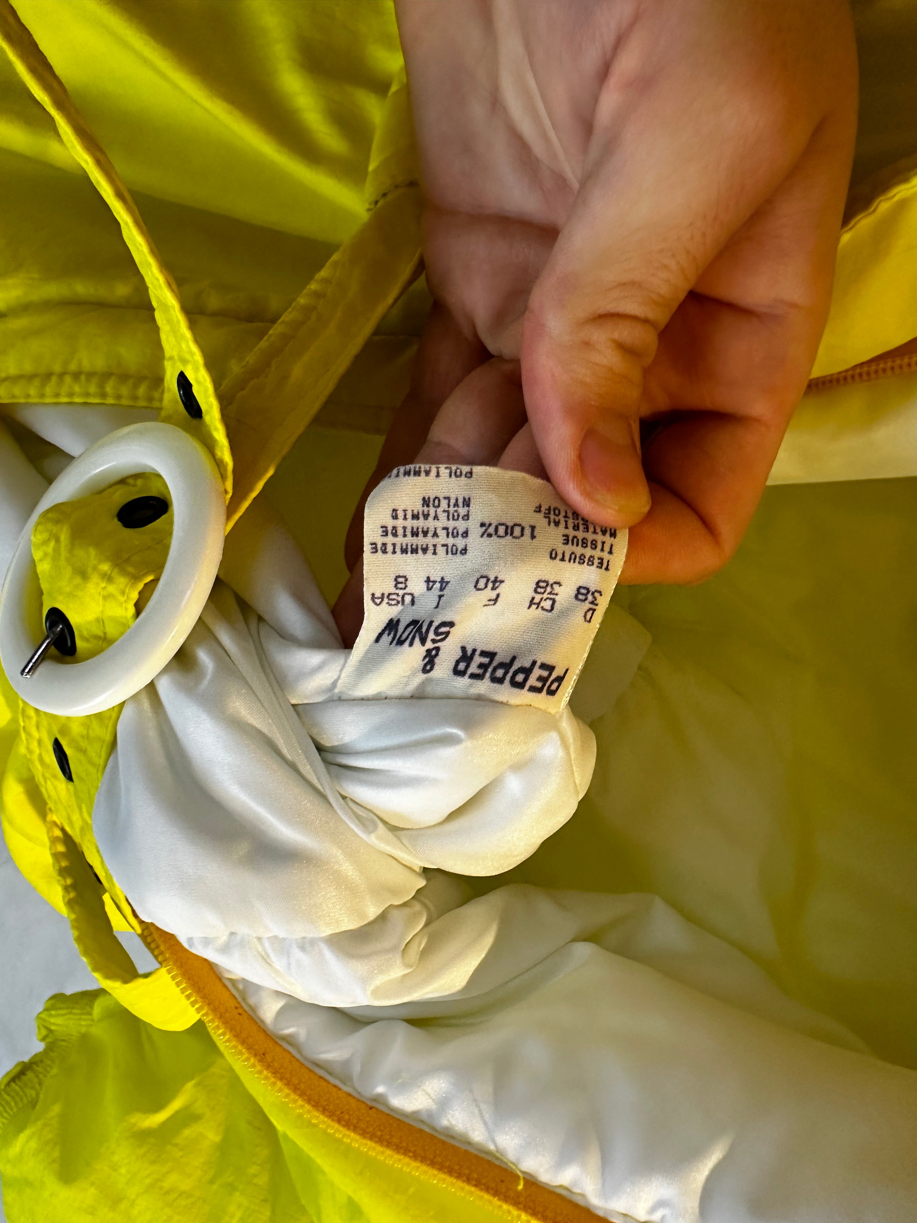 Vintage Skioverall in neon gelb in size M/S