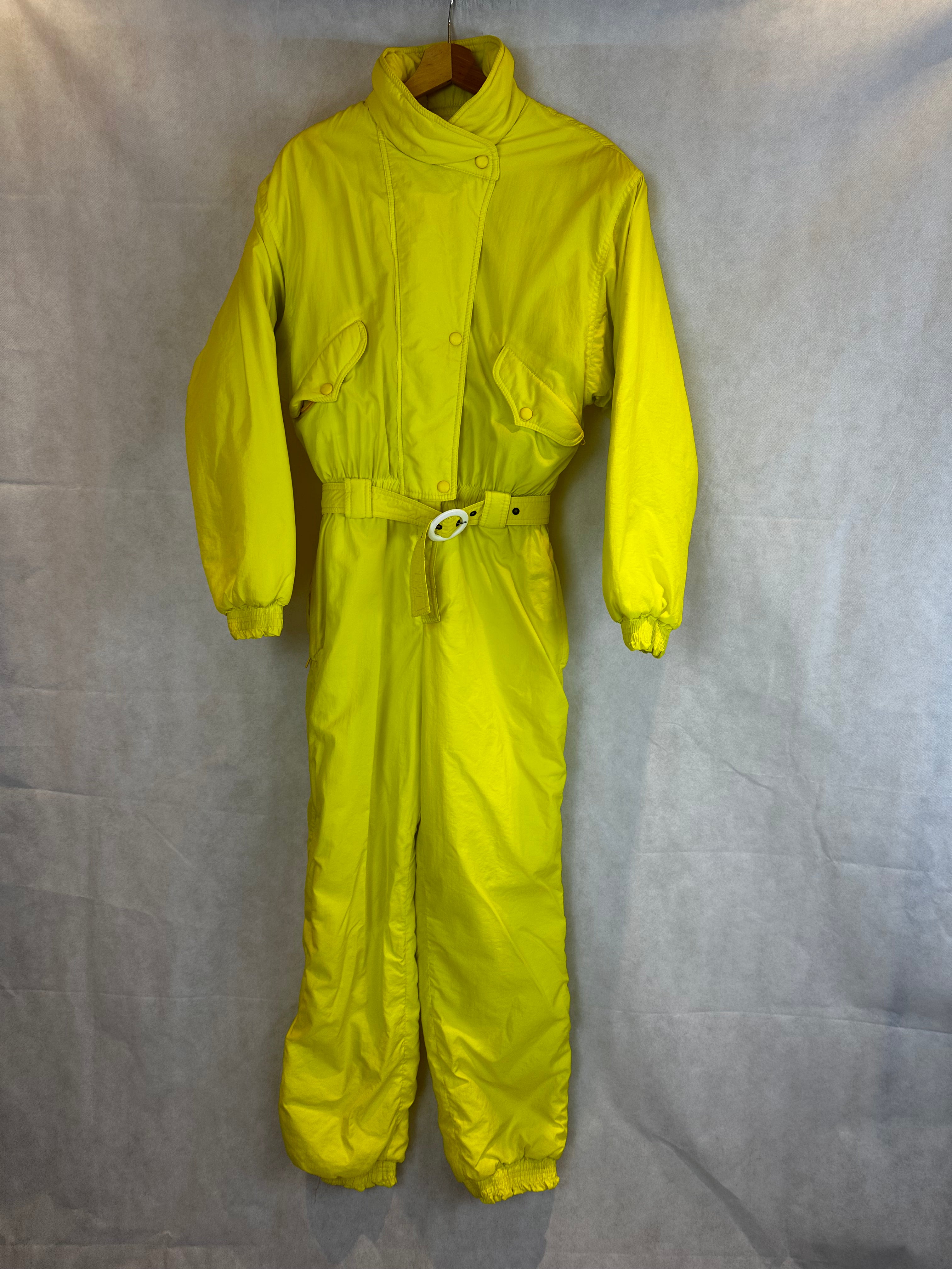 Vintage Skioverall in neon gelb in size M/S