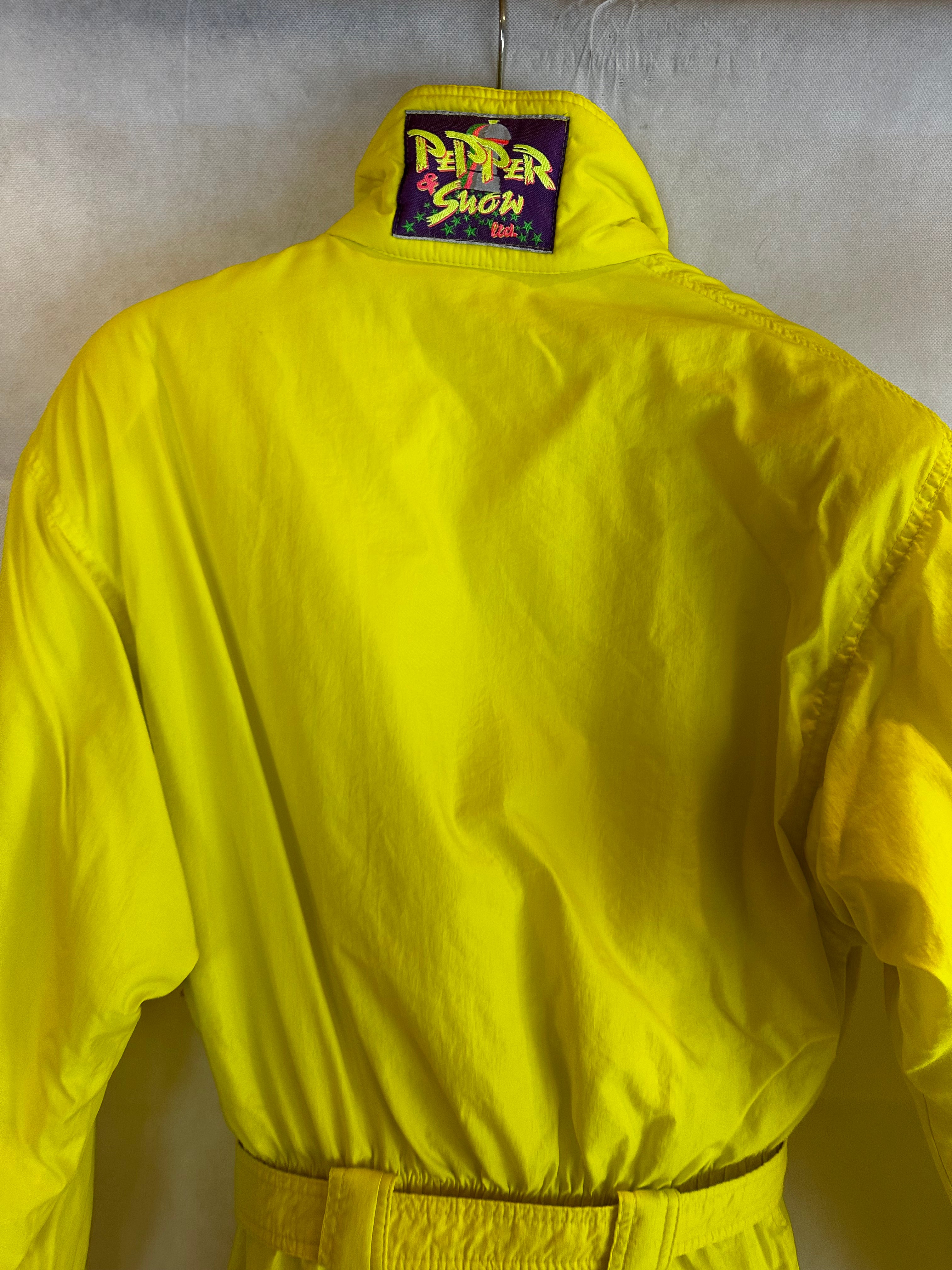 Vintage Skioverall in neon gelb in size M/S
