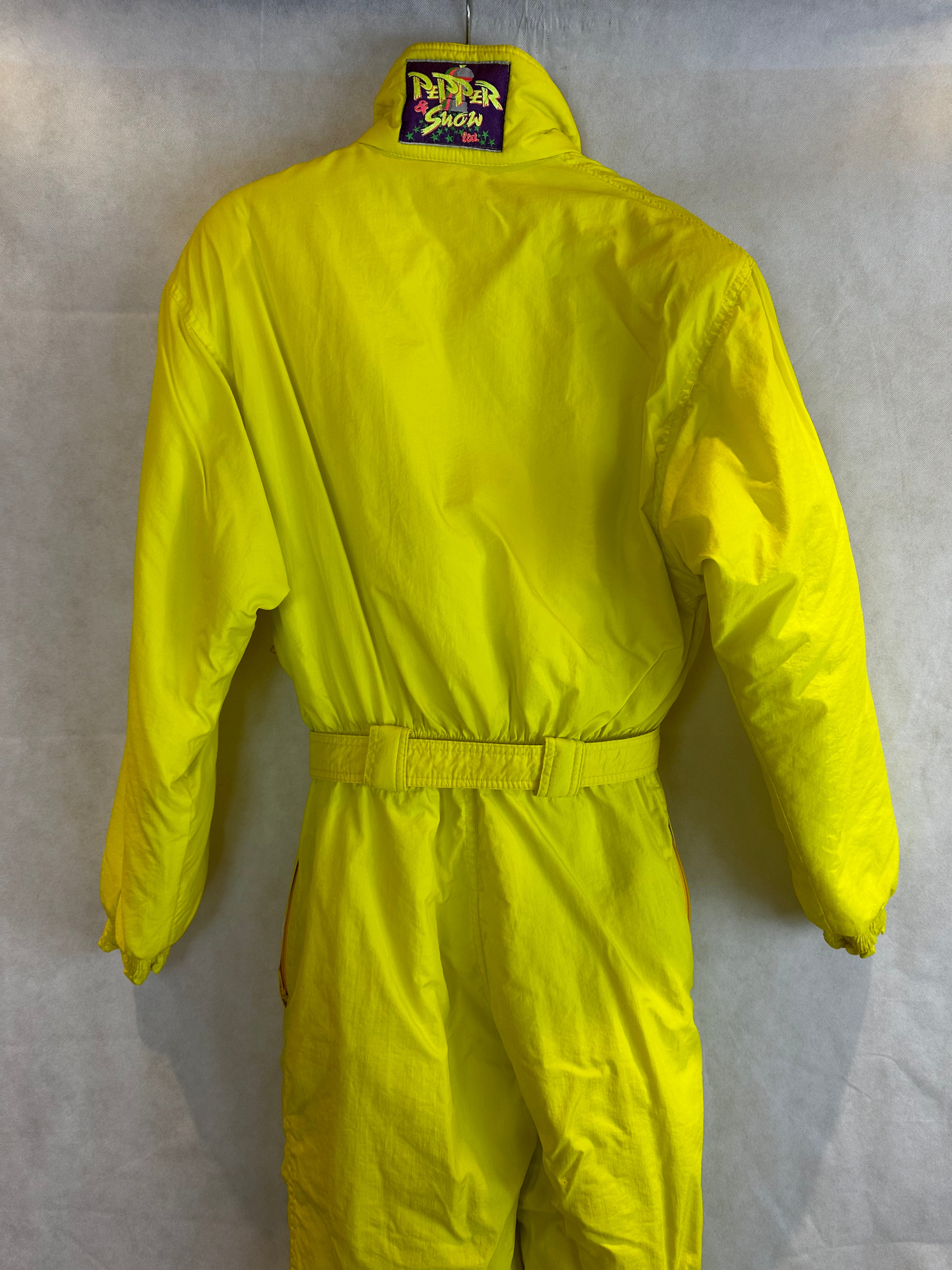 Vintage Skioverall in neon gelb in size M/S