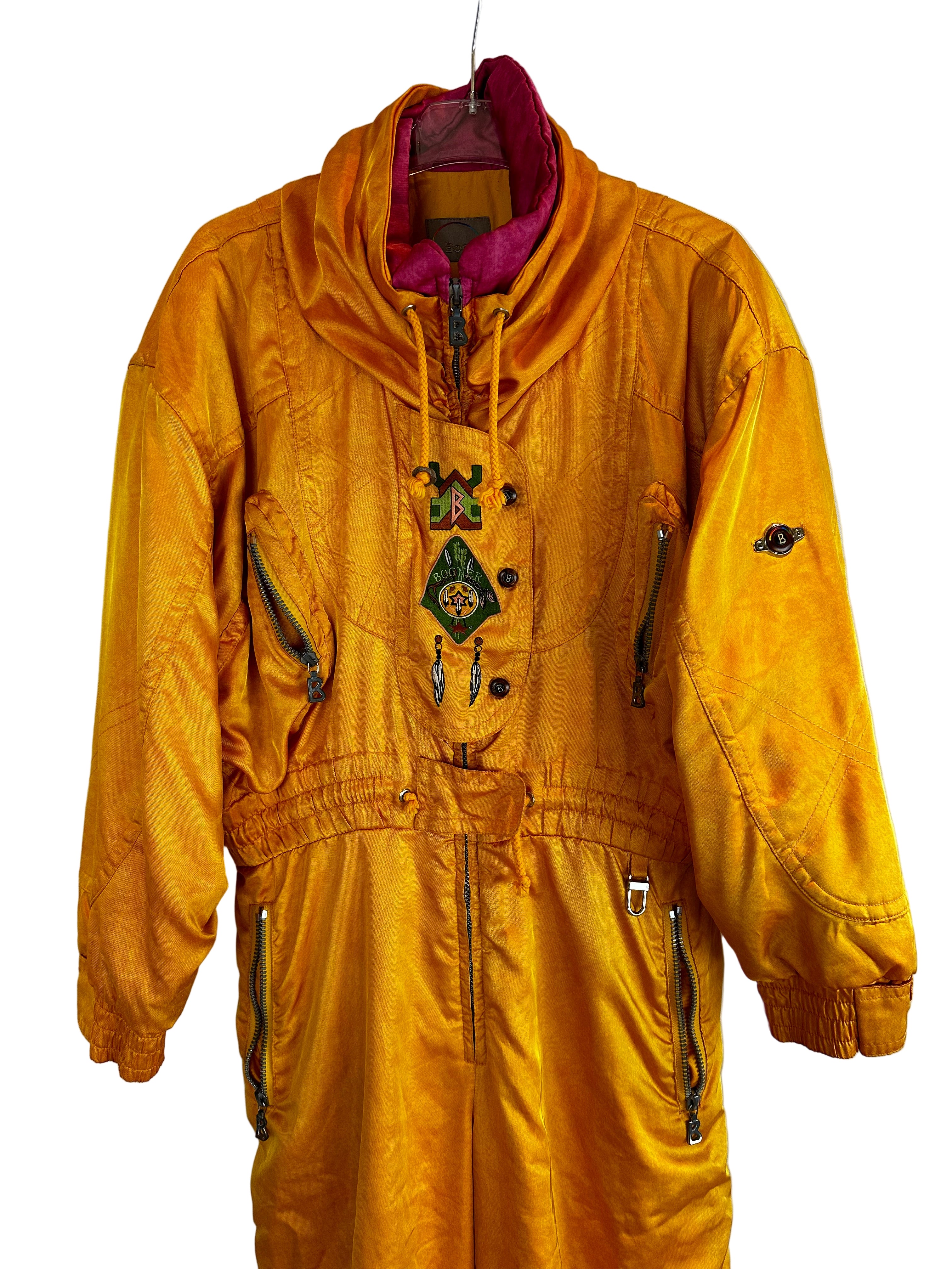 Vintage Skioverall von Bogner in orange in S/M