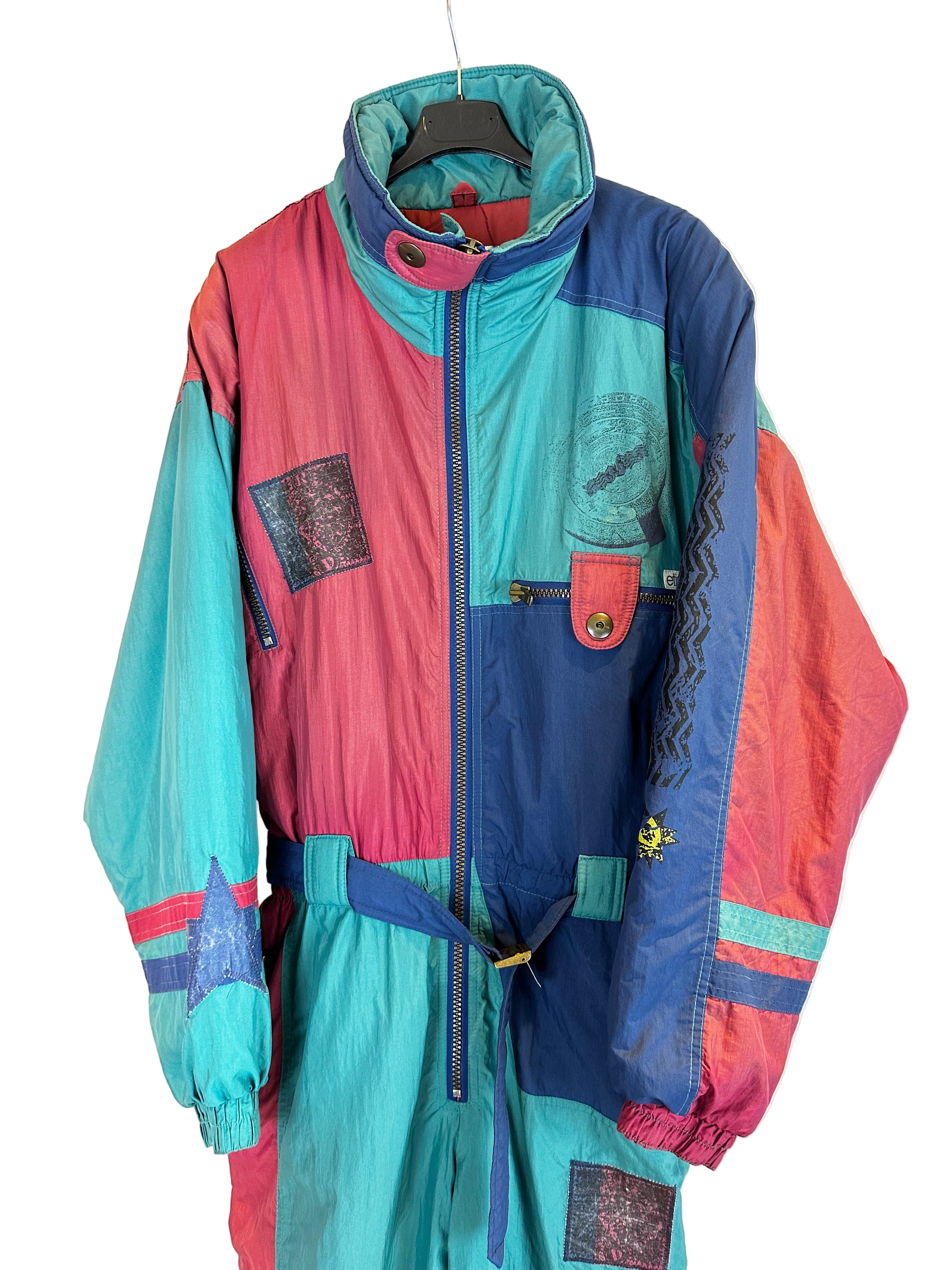 Vintage Skioverall von Etirel in blau M/L Size 50