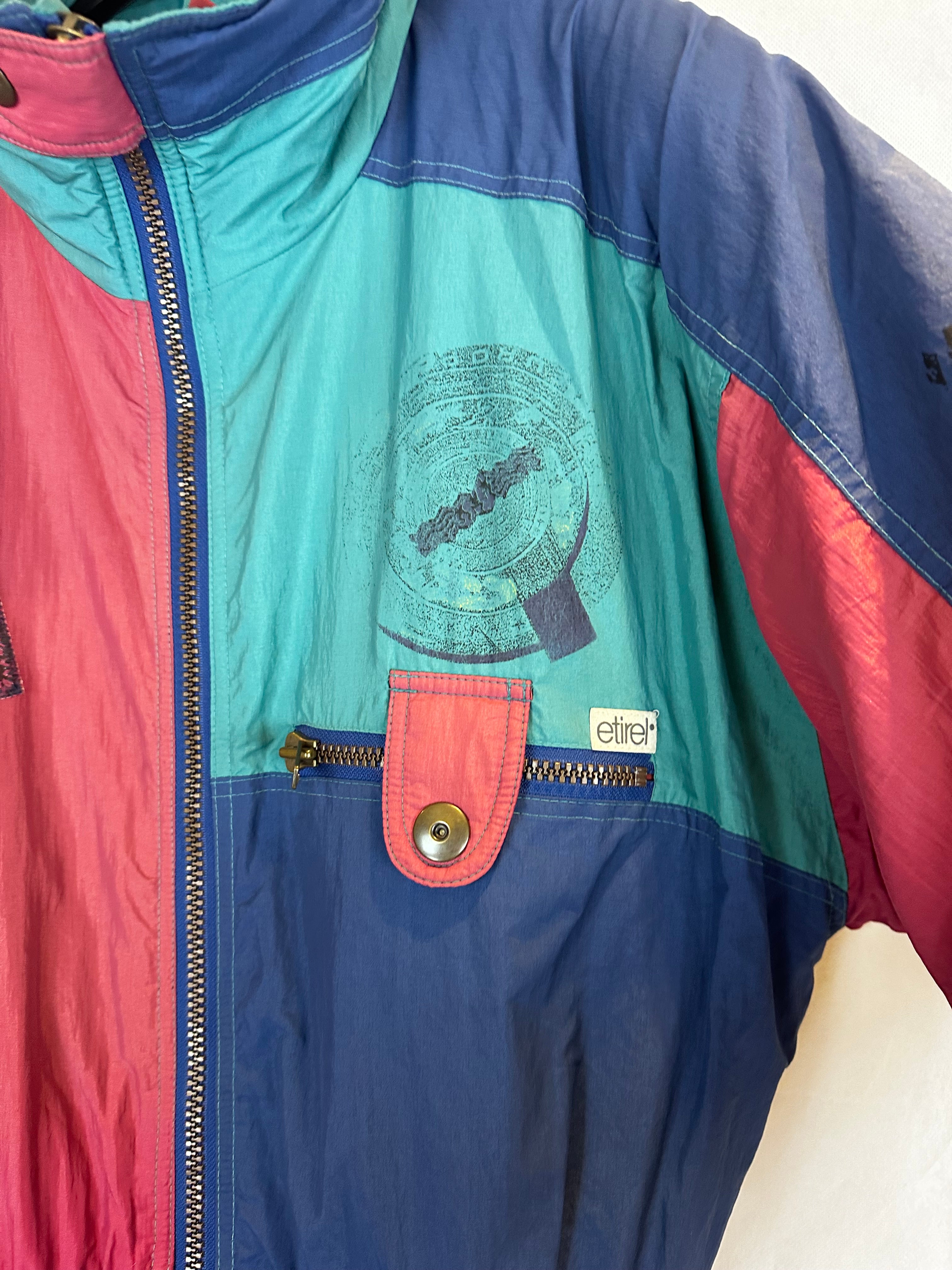 Vintage Skioverall von Etirel in blau M/L Size 50