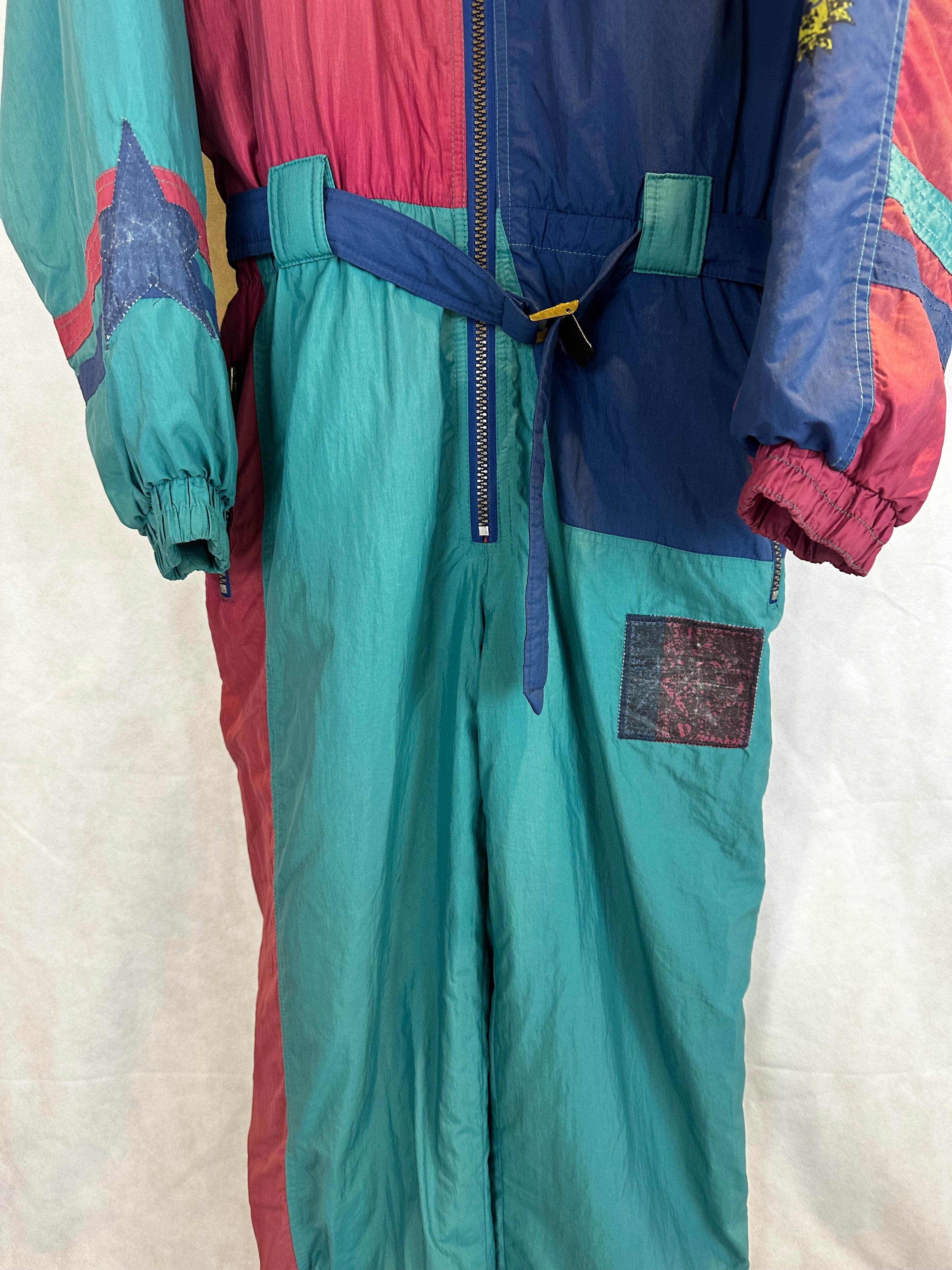 Vintage Skioverall von Etirel in blau M/L Size 50