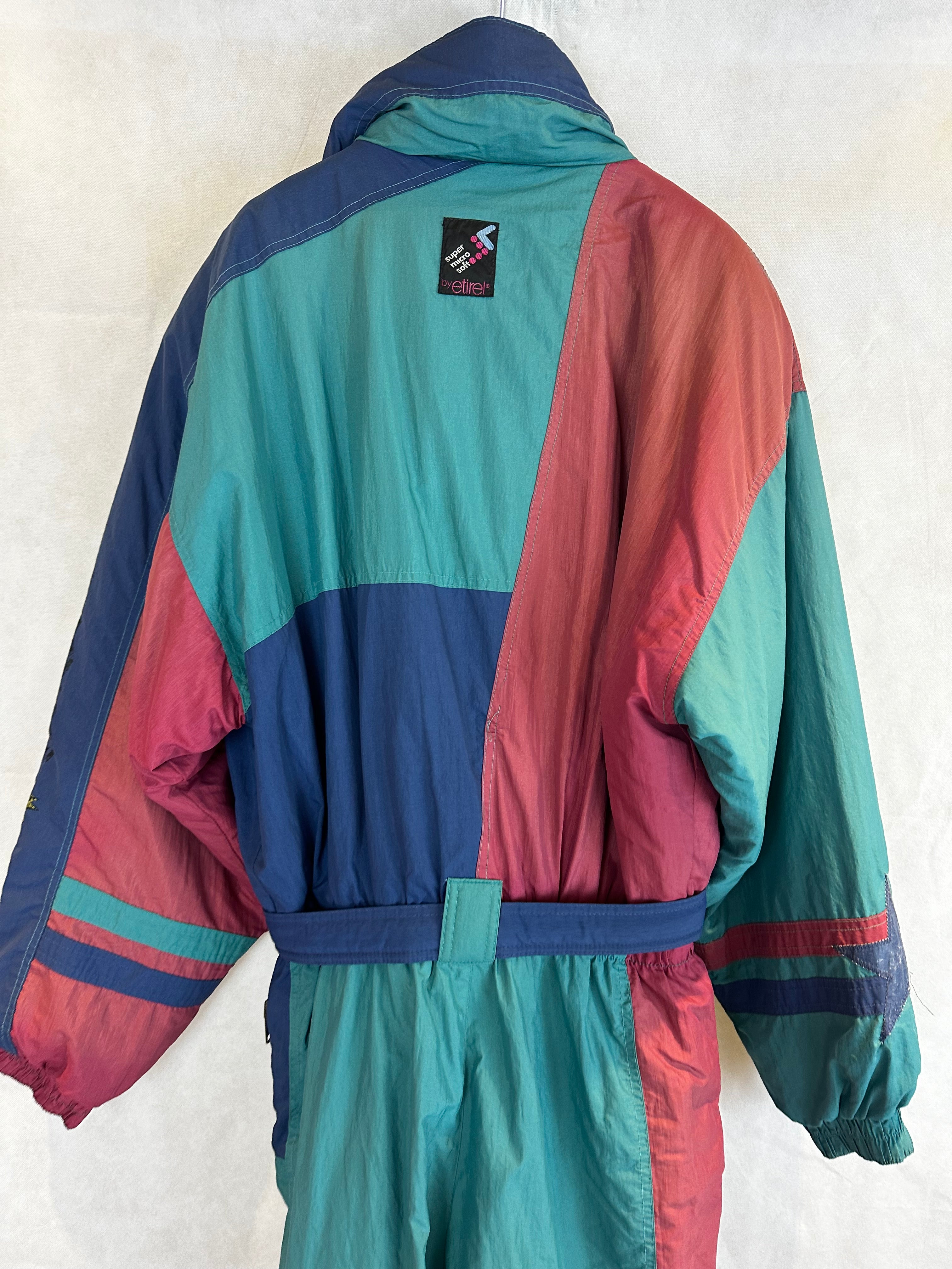 Vintage Skioverall von Etirel in blau M/L Size 50