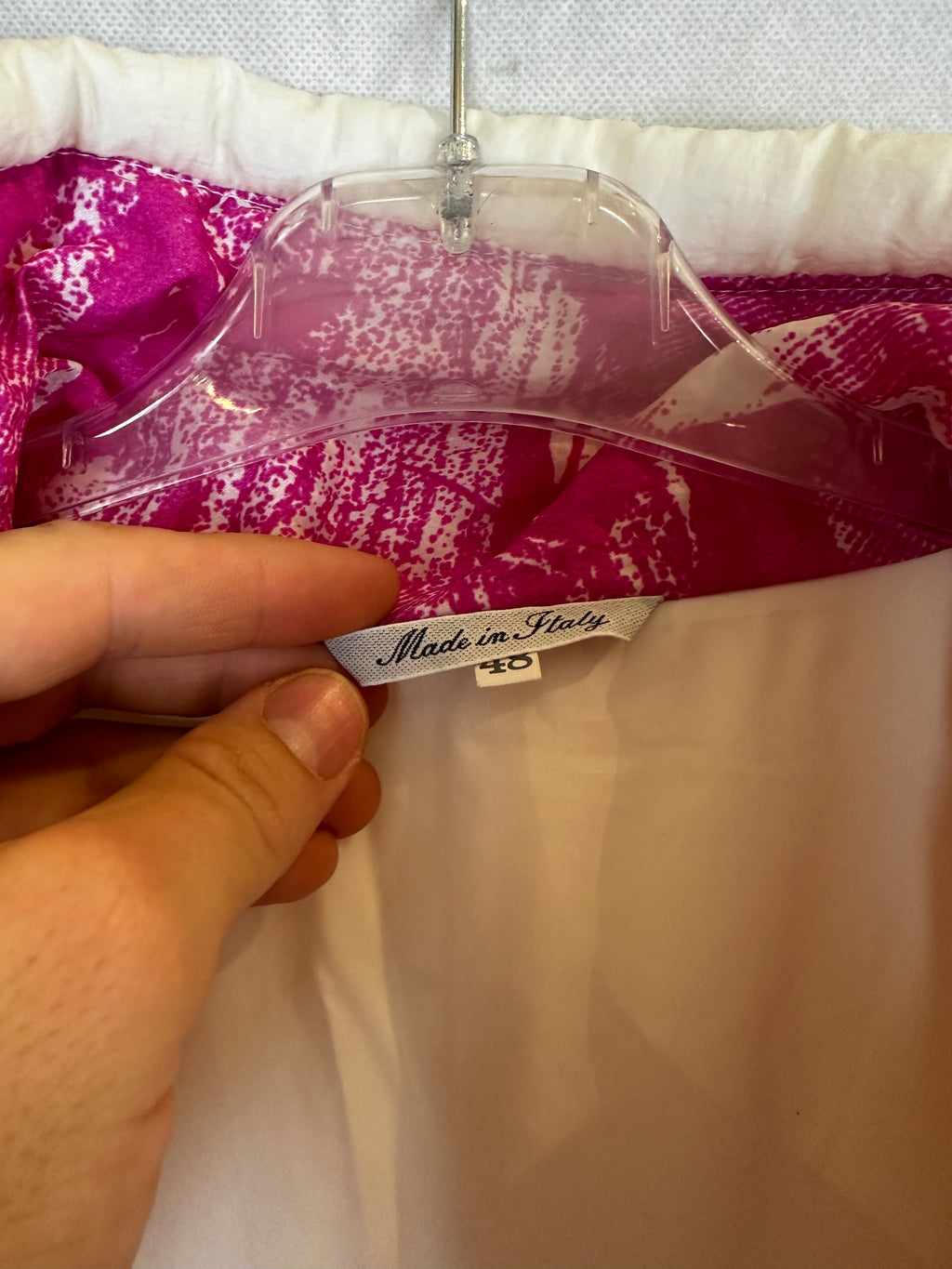 Vintage Skioverall in rosa/weiss in M Size 48