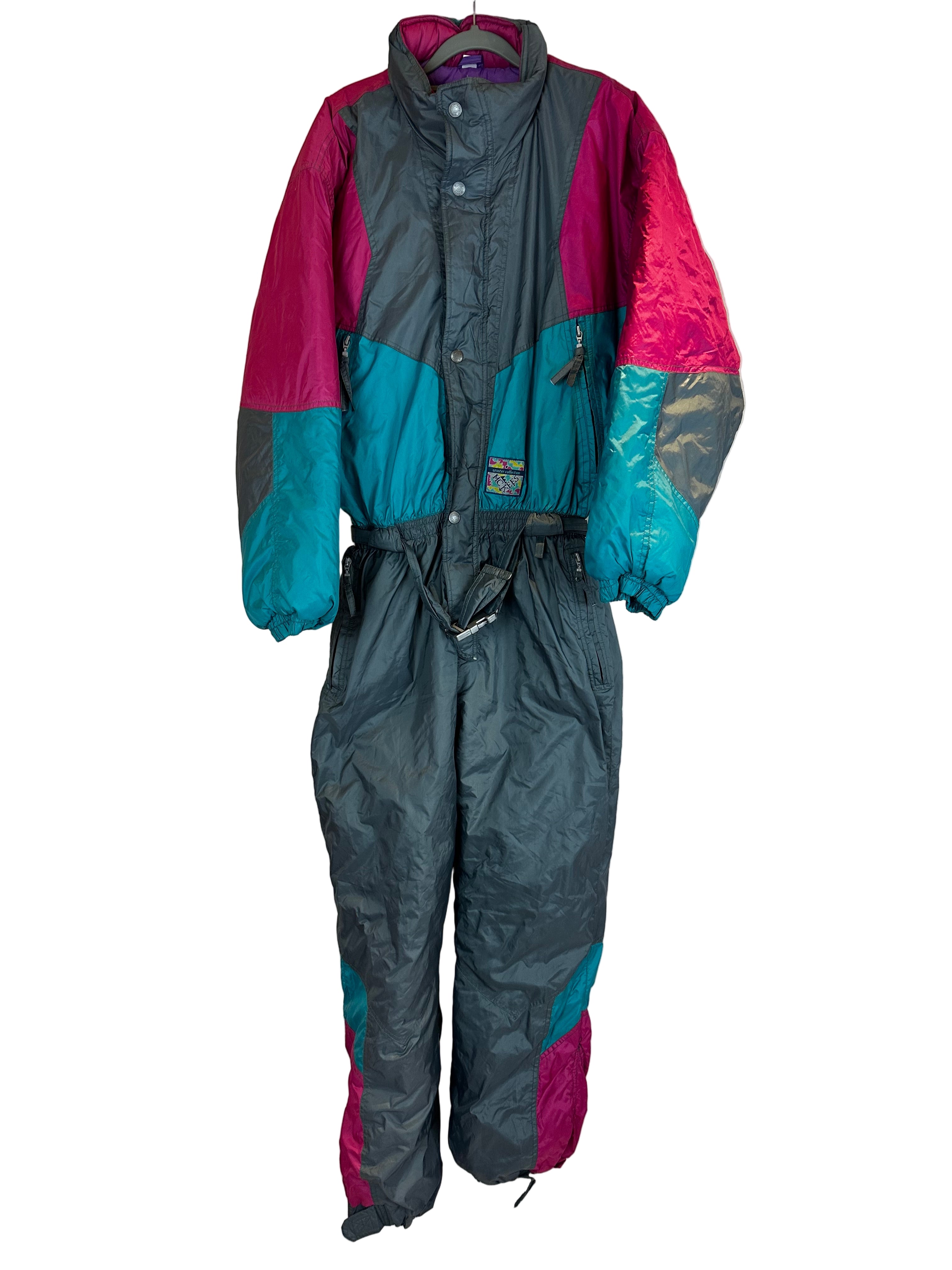 Vintage Skioverall von MC kee´s in Grau/Lila in L