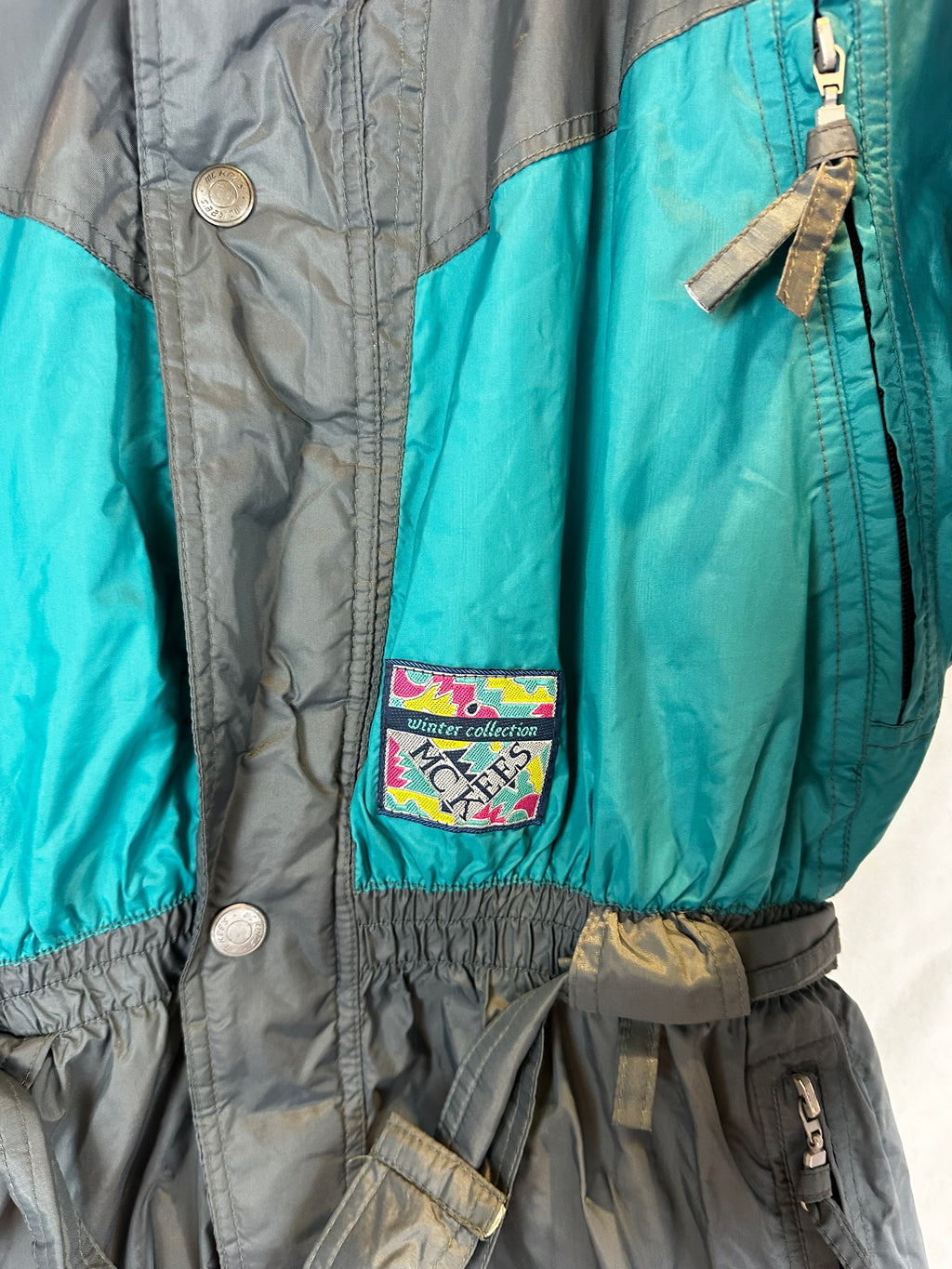 Vintage Skioverall von MC kee´s in Grau/Lila in L