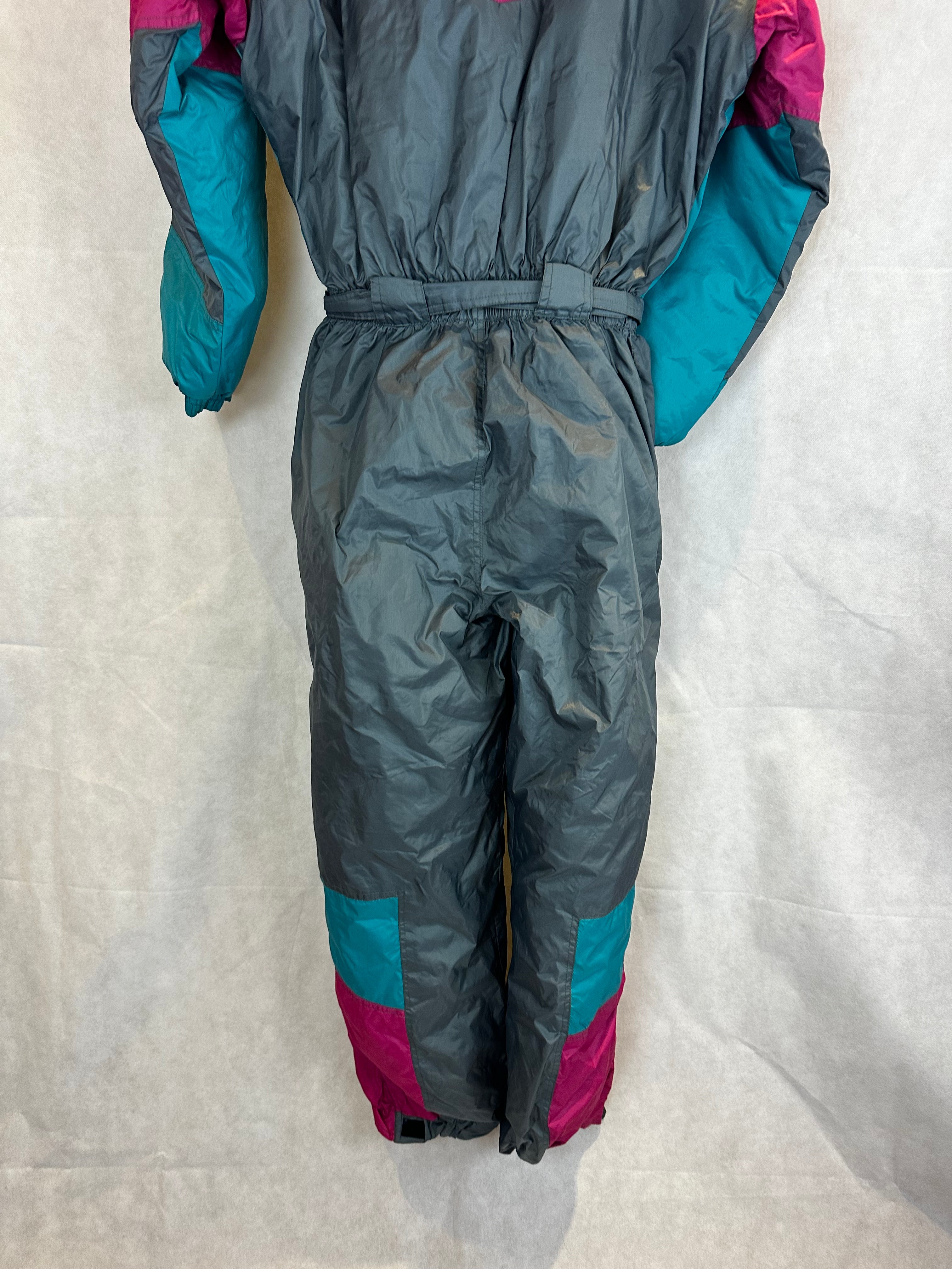 Vintage Skioverall von MC kee´s in Grau/Lila in L