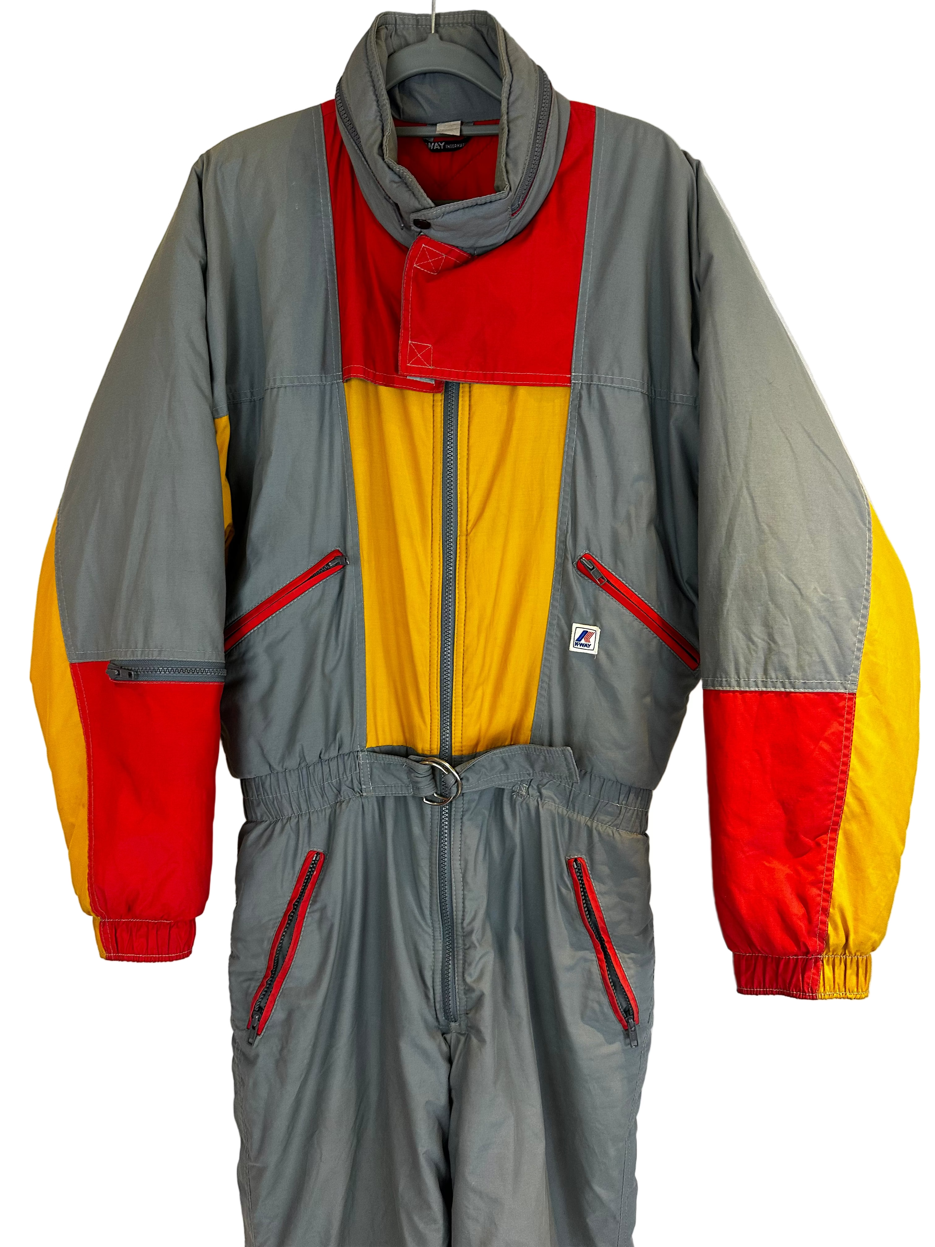 Vintage Skioverall von K-WAY in grau in L