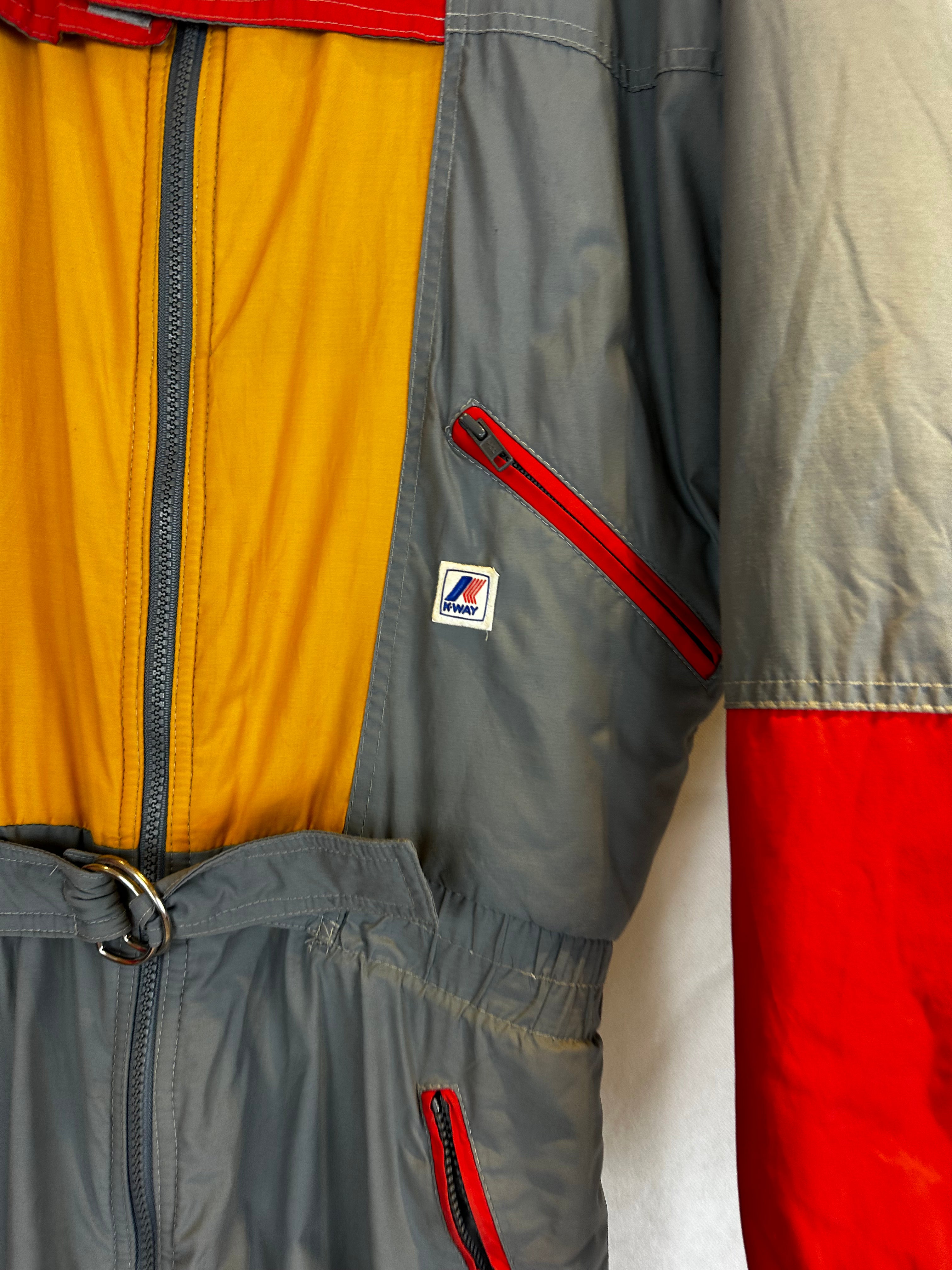 Vintage Skioverall von K-WAY in grau in L