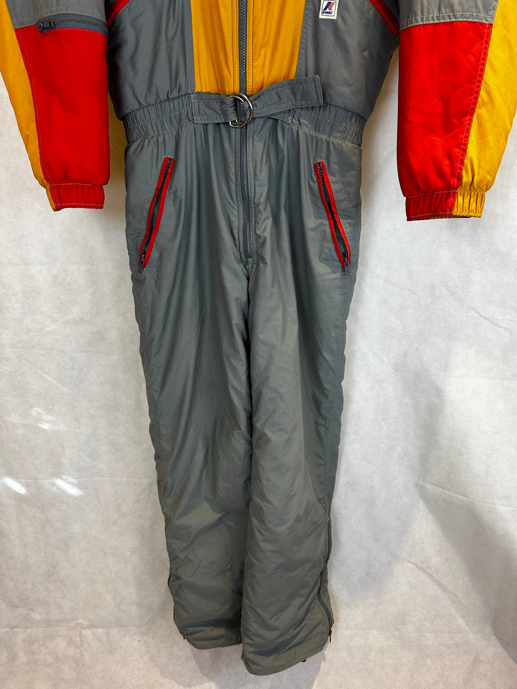 Vintage Skioverall von K-WAY in grau in L