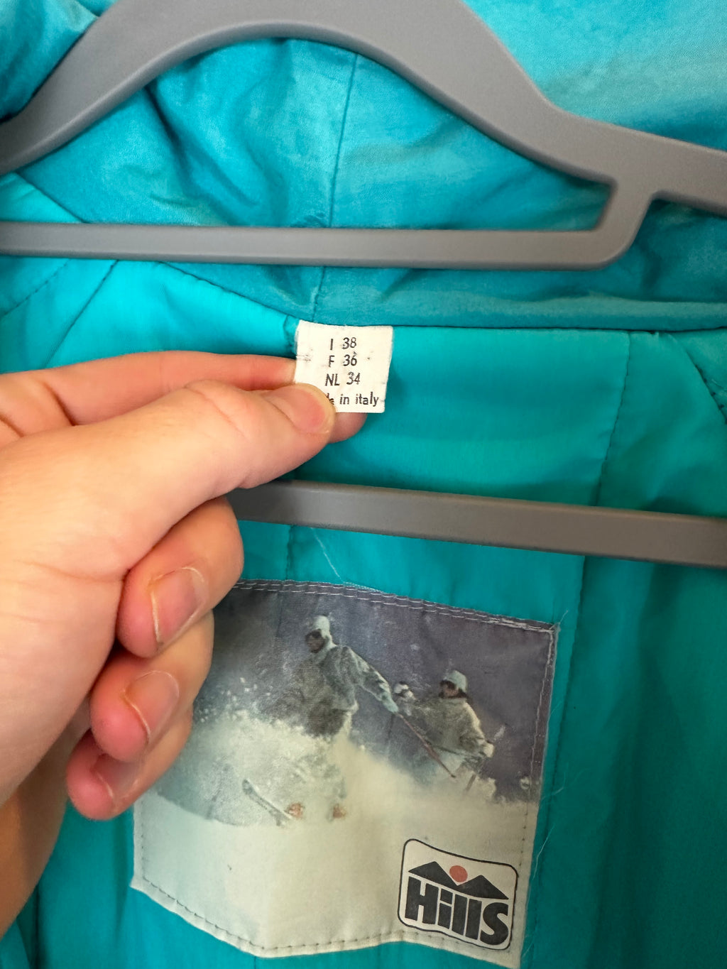 Vintage Skioverall in turkis in M/S