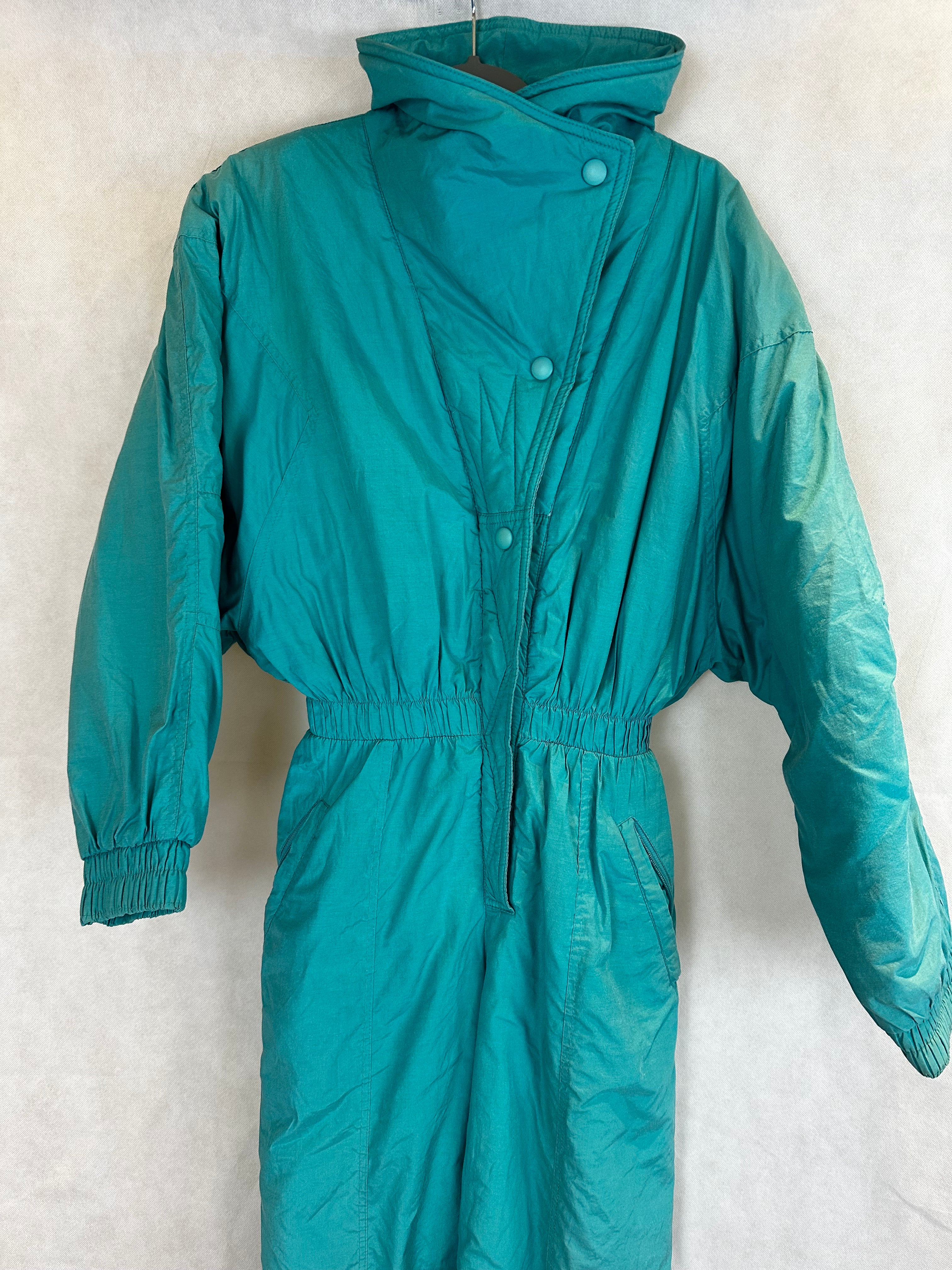 Vintage Skioverall in turkis in M/S